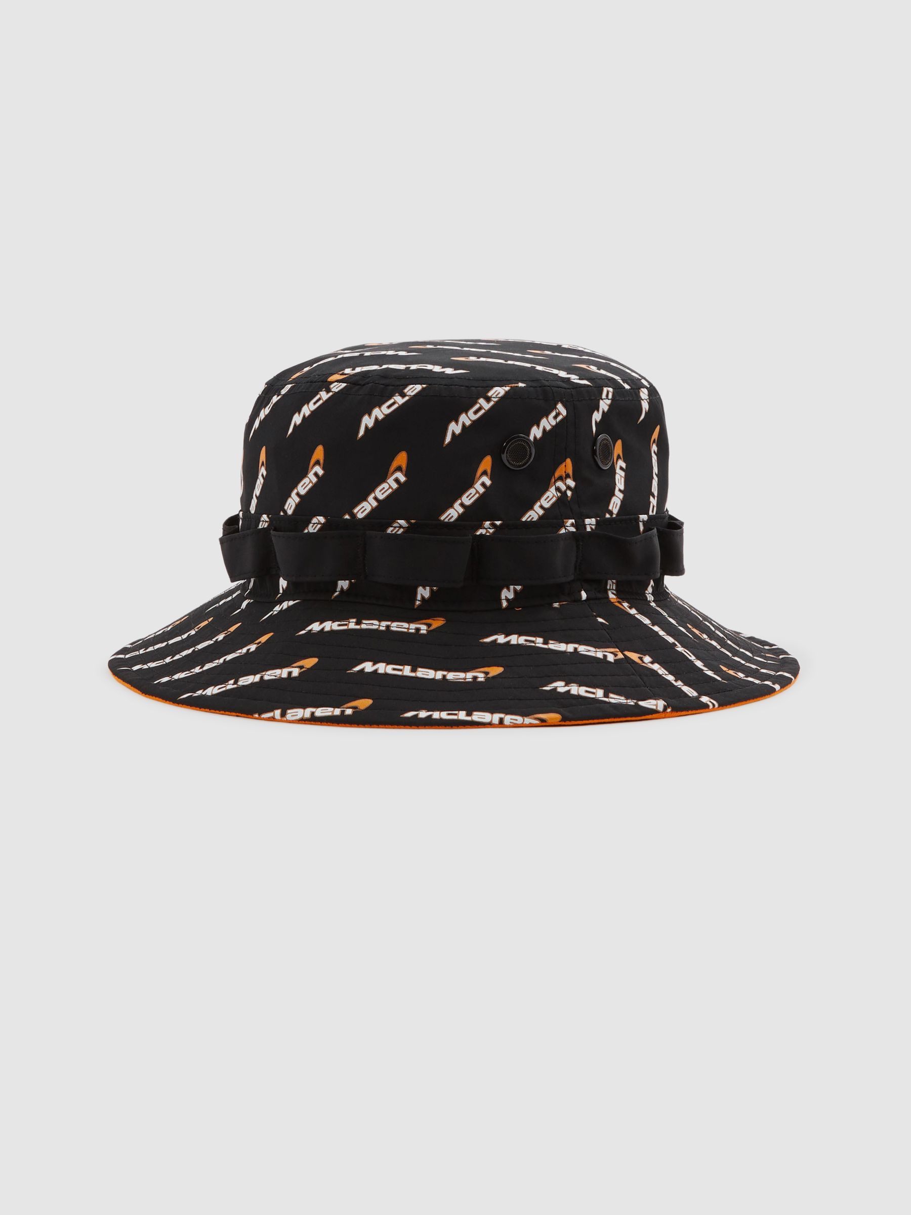 McLaren F1 Printed Bucket Hat in Black