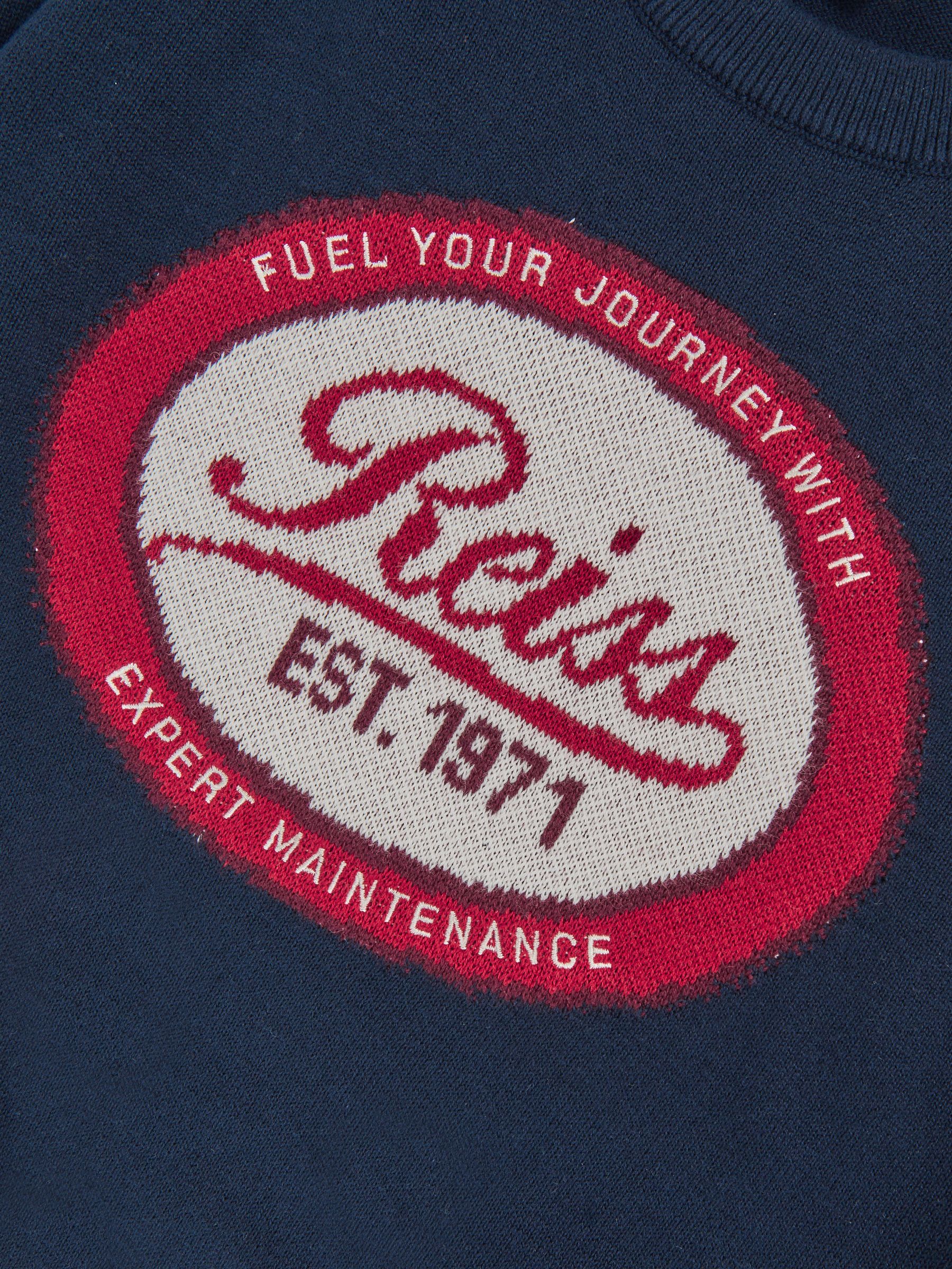 9-13 yrs Cotton Motor Cars Logo Jumper in Navy
