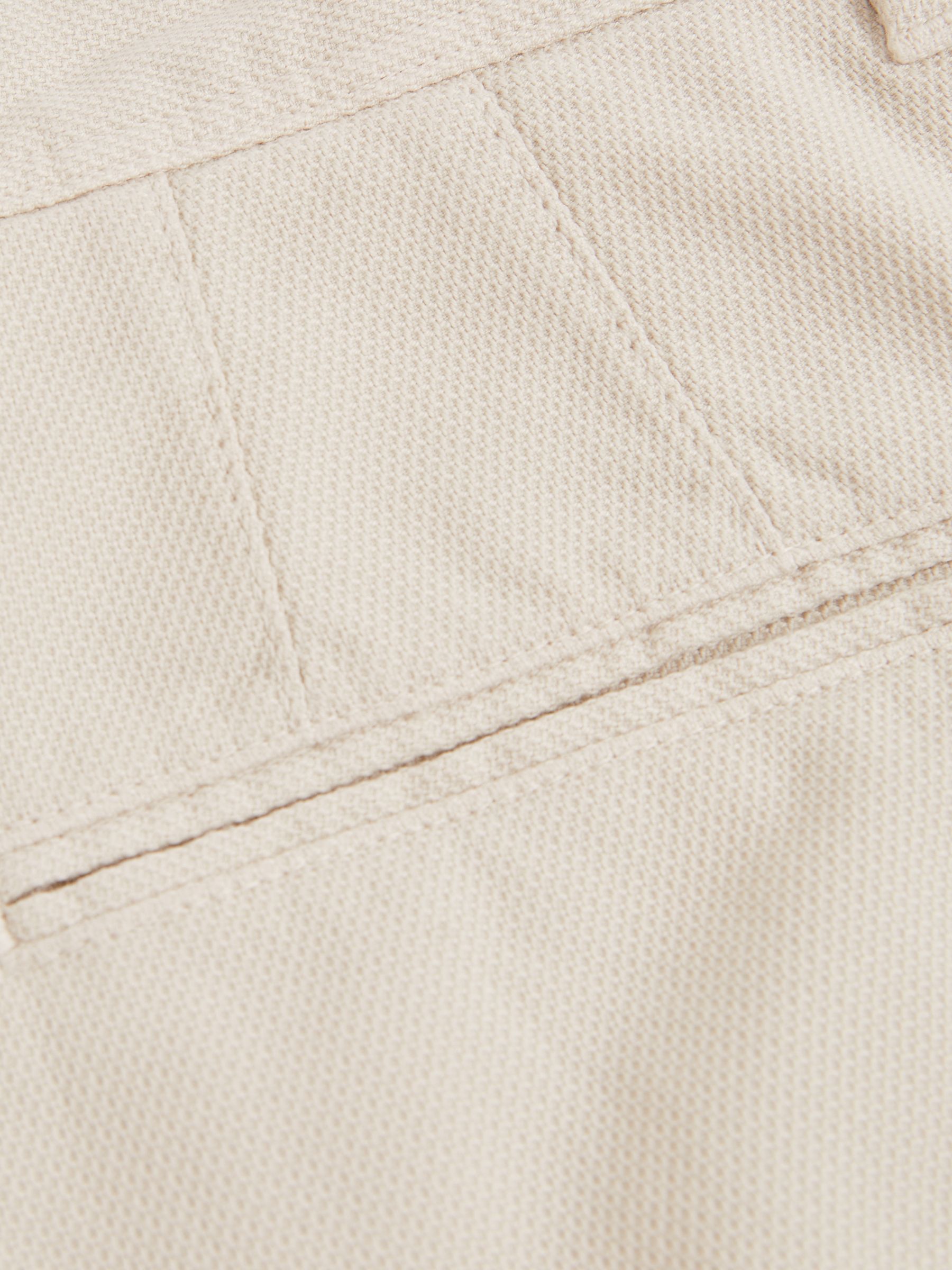 Cotton-Piqué Slim-Fit Chinos in Off White