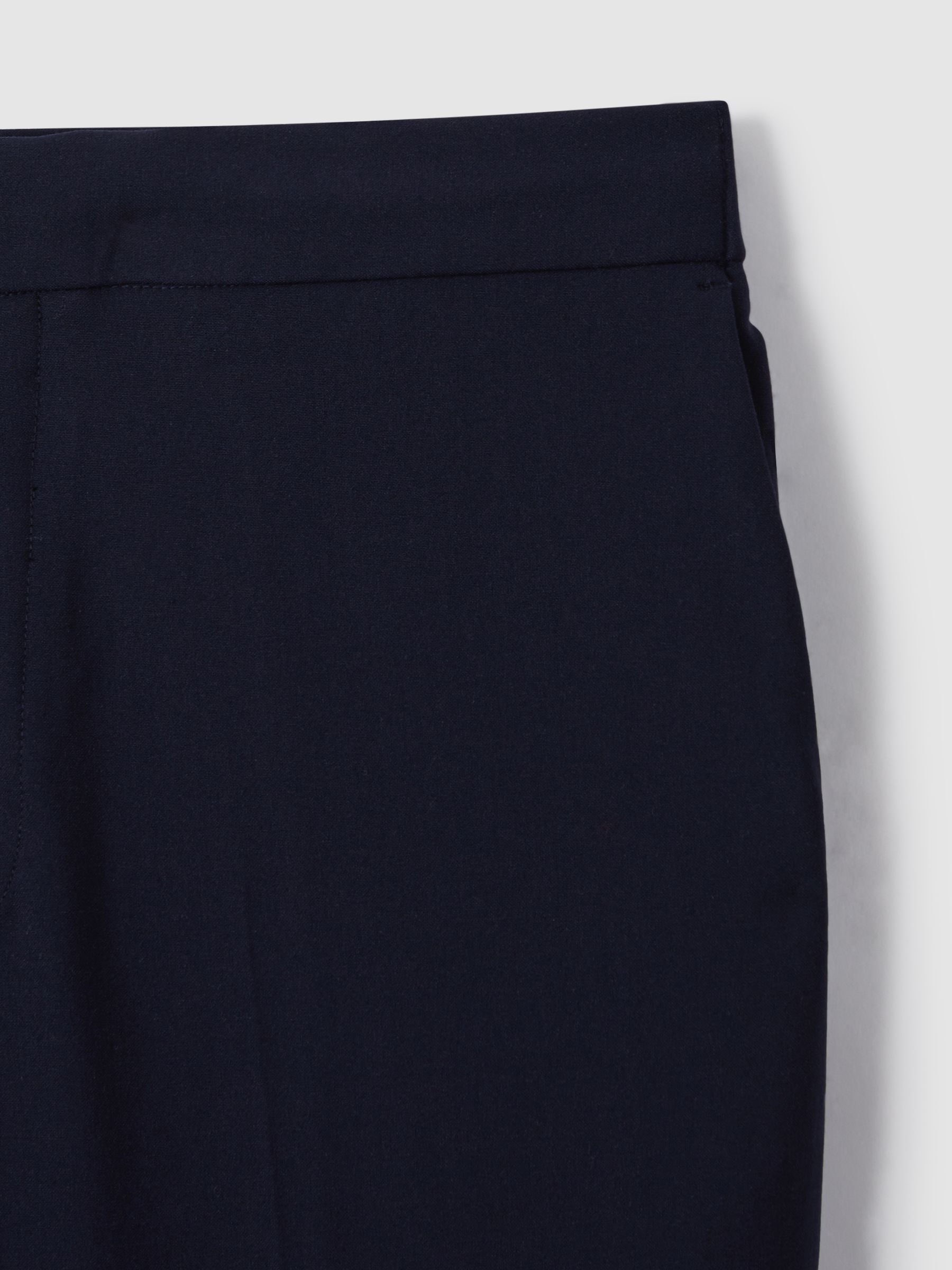 Stretch Slim Fit Drawstring Trousers in Navy