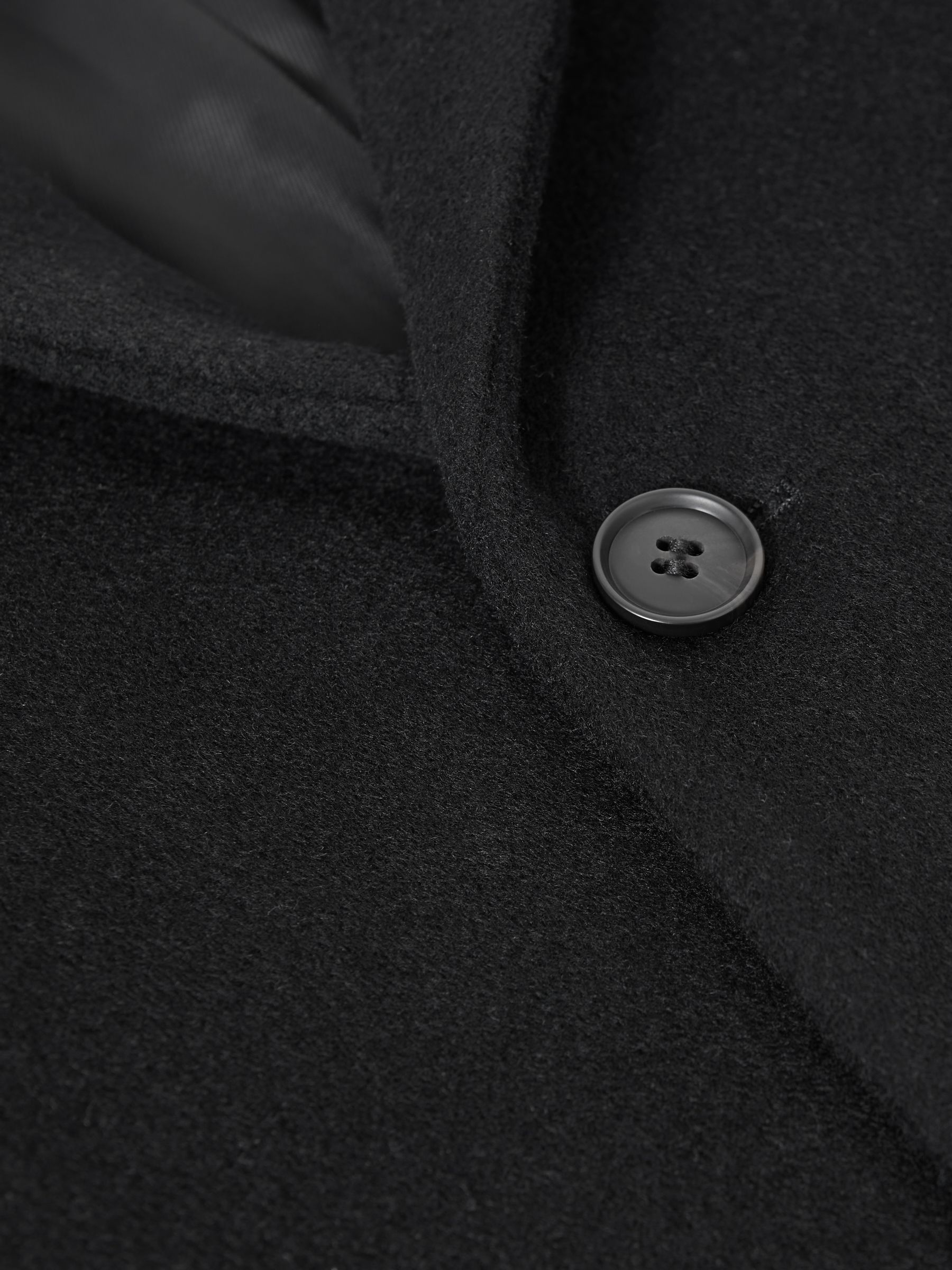 9-13 yrs Single Breasted Overcoat in Black