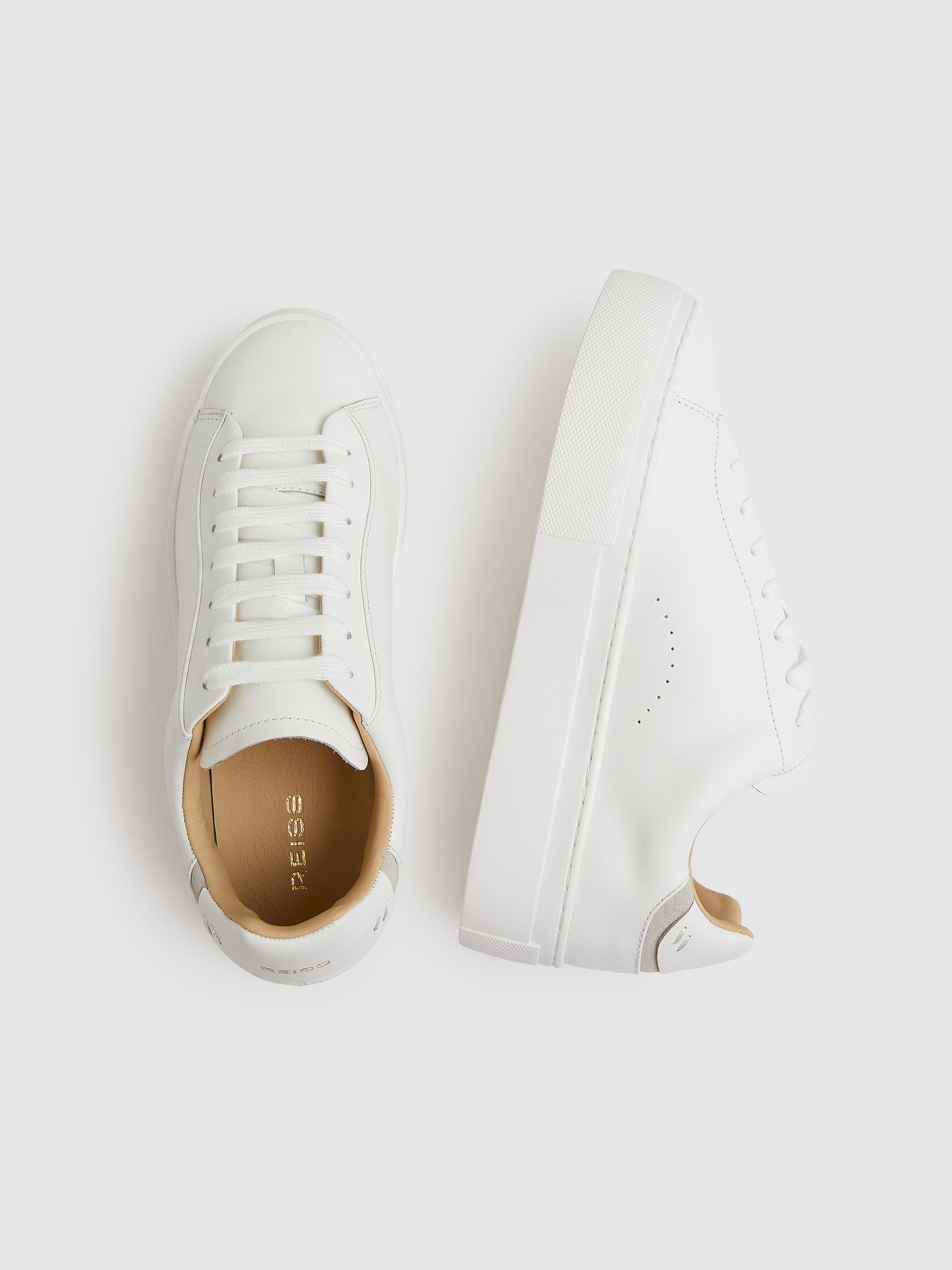 Leather Low-Top Trainers in White
