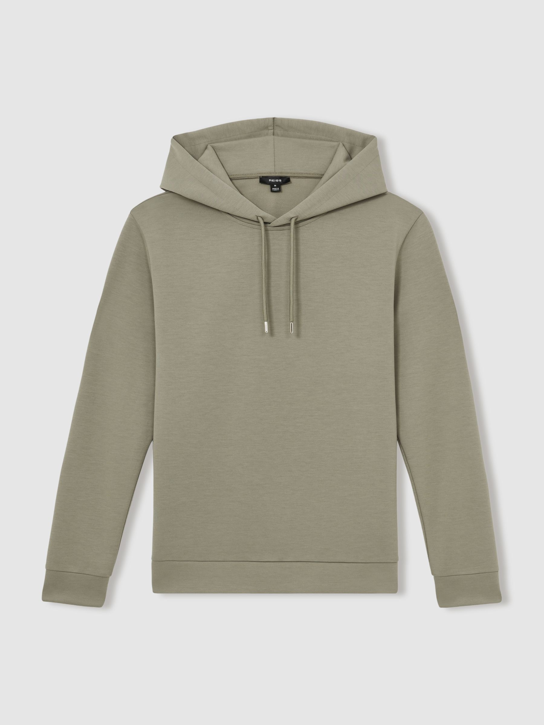 Interlock Jersey Drawstring Hoodie in Sage