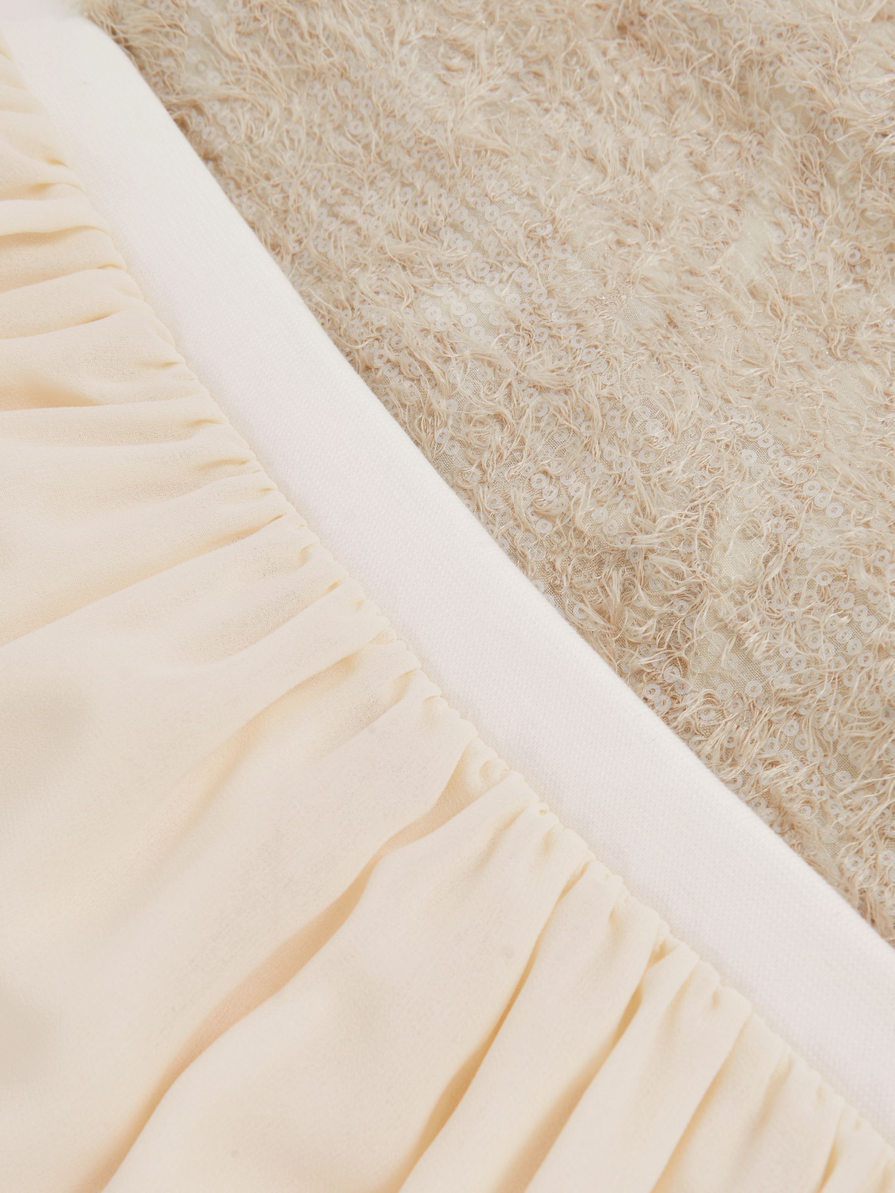 3-9 yrs Sequin-Top Chiffon-Skirt Dress in Champagne