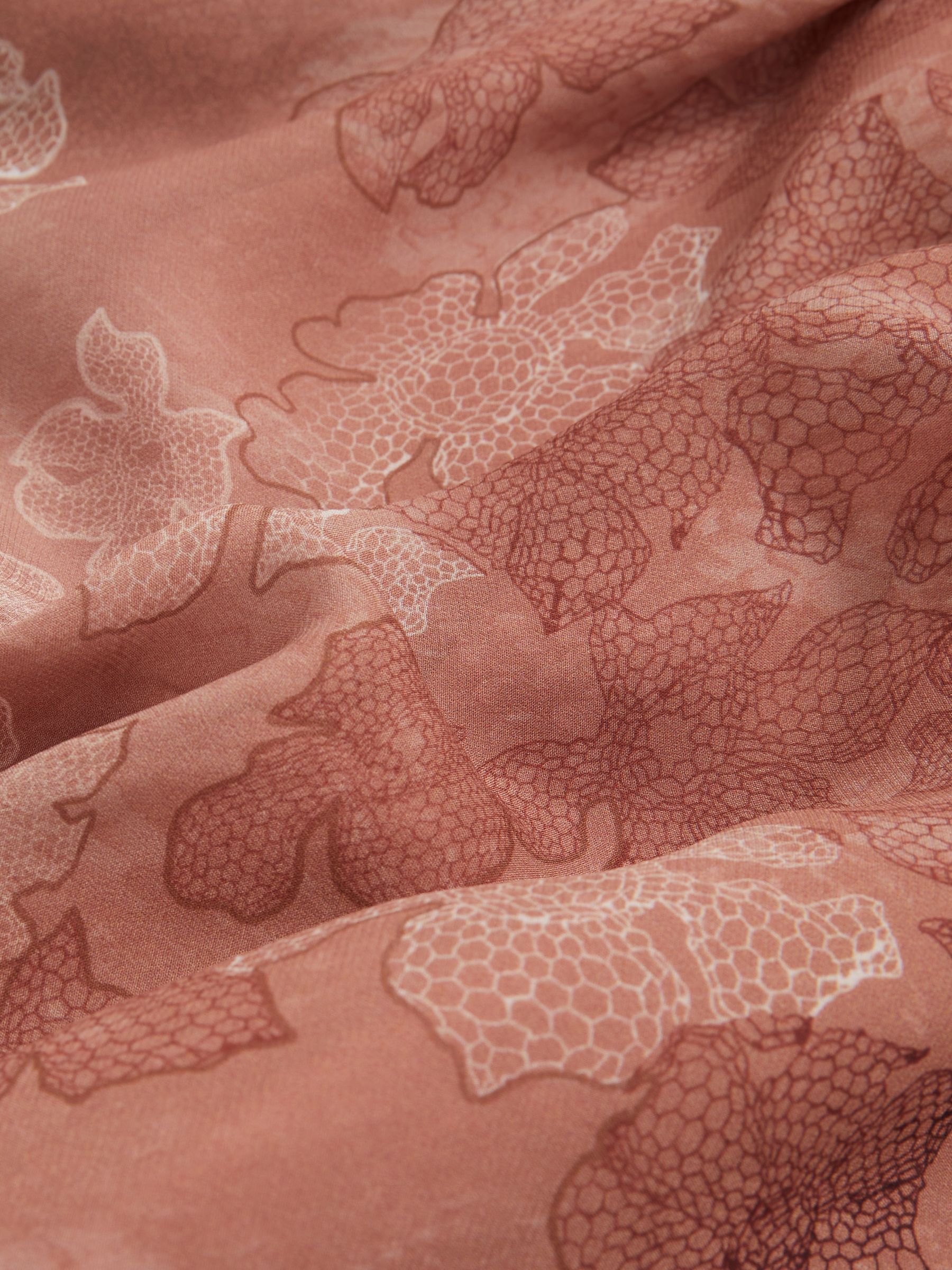 Chiffon Floral Cape Maxi Dress in Pale Pink