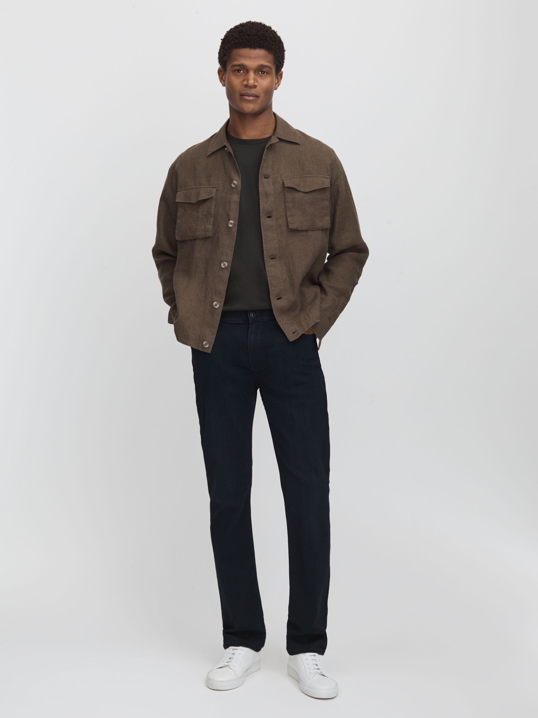 Paige Straight Leg Jeans in Ink