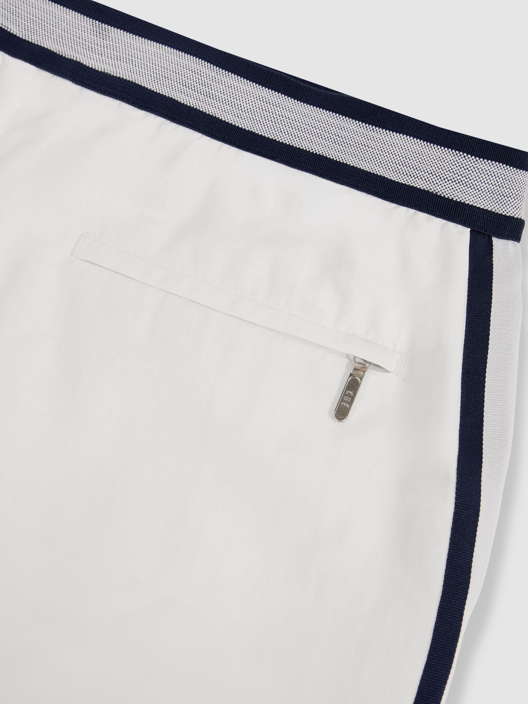 Reiss | Ché Stripe-Trim Swim Shorts in White