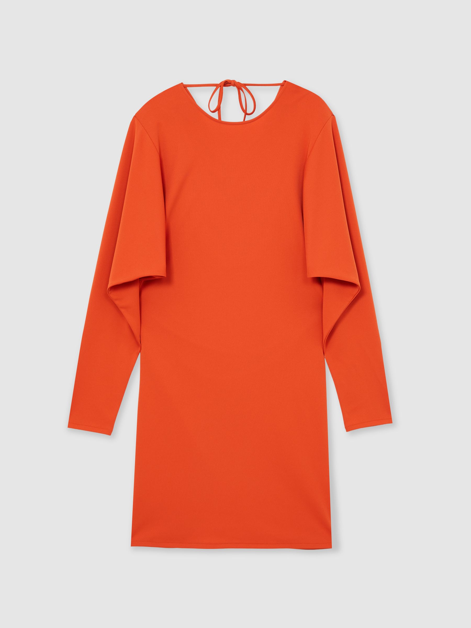 Cowl Back Mini Dress in Orange
