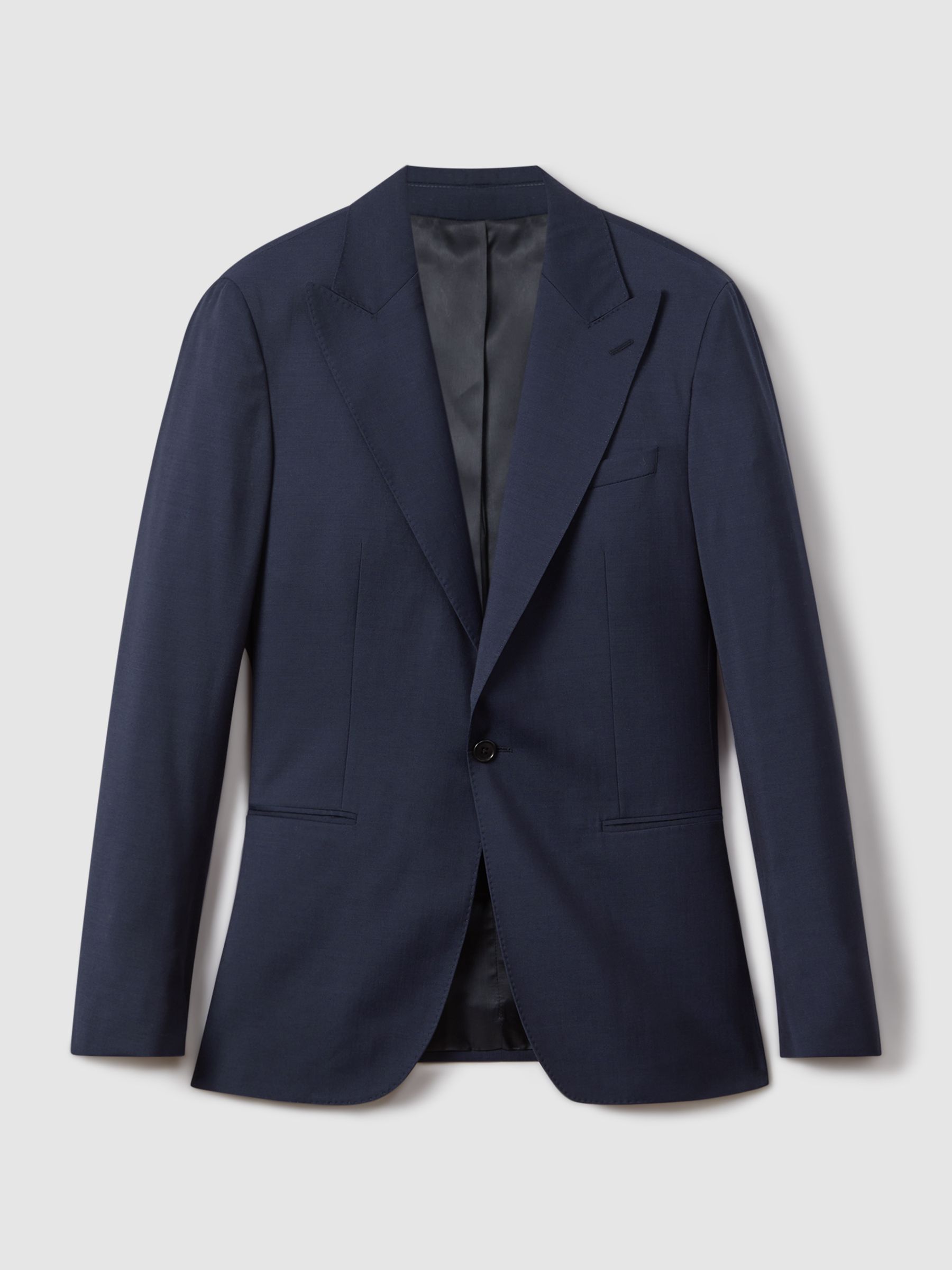 Destiny Navy Wool Single Breasted Regular Fit Blazer