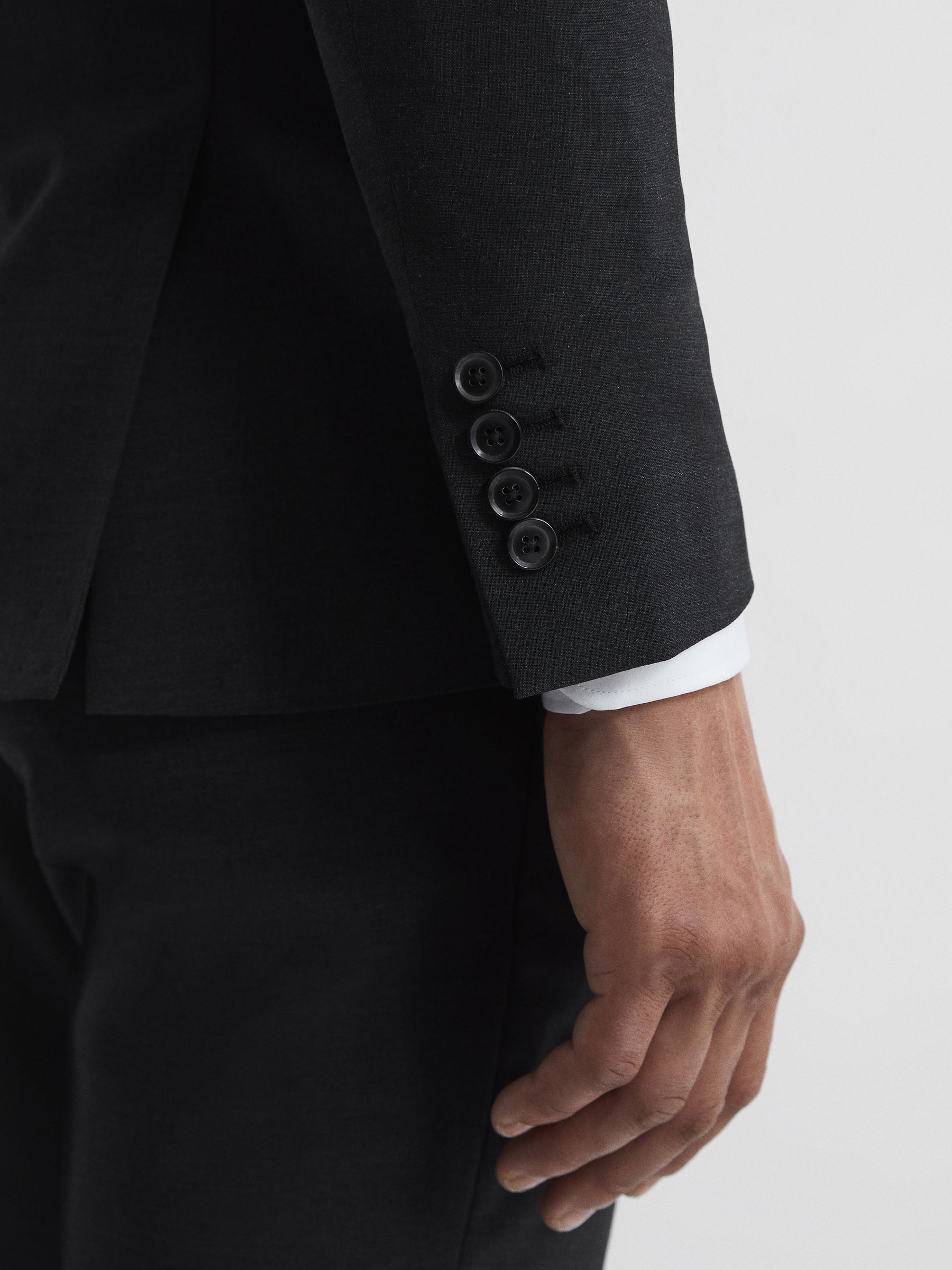 Modern Fit Travel Blazer in Charcoal