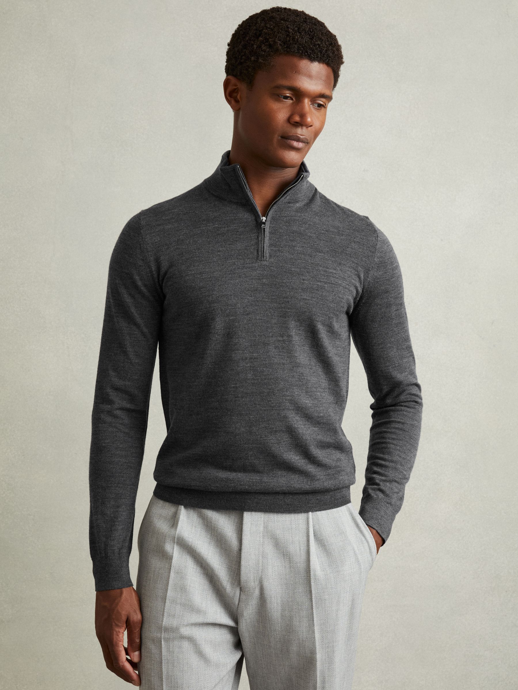 Pack of Two Merino Wool Jumpers in Derby Grey Marl