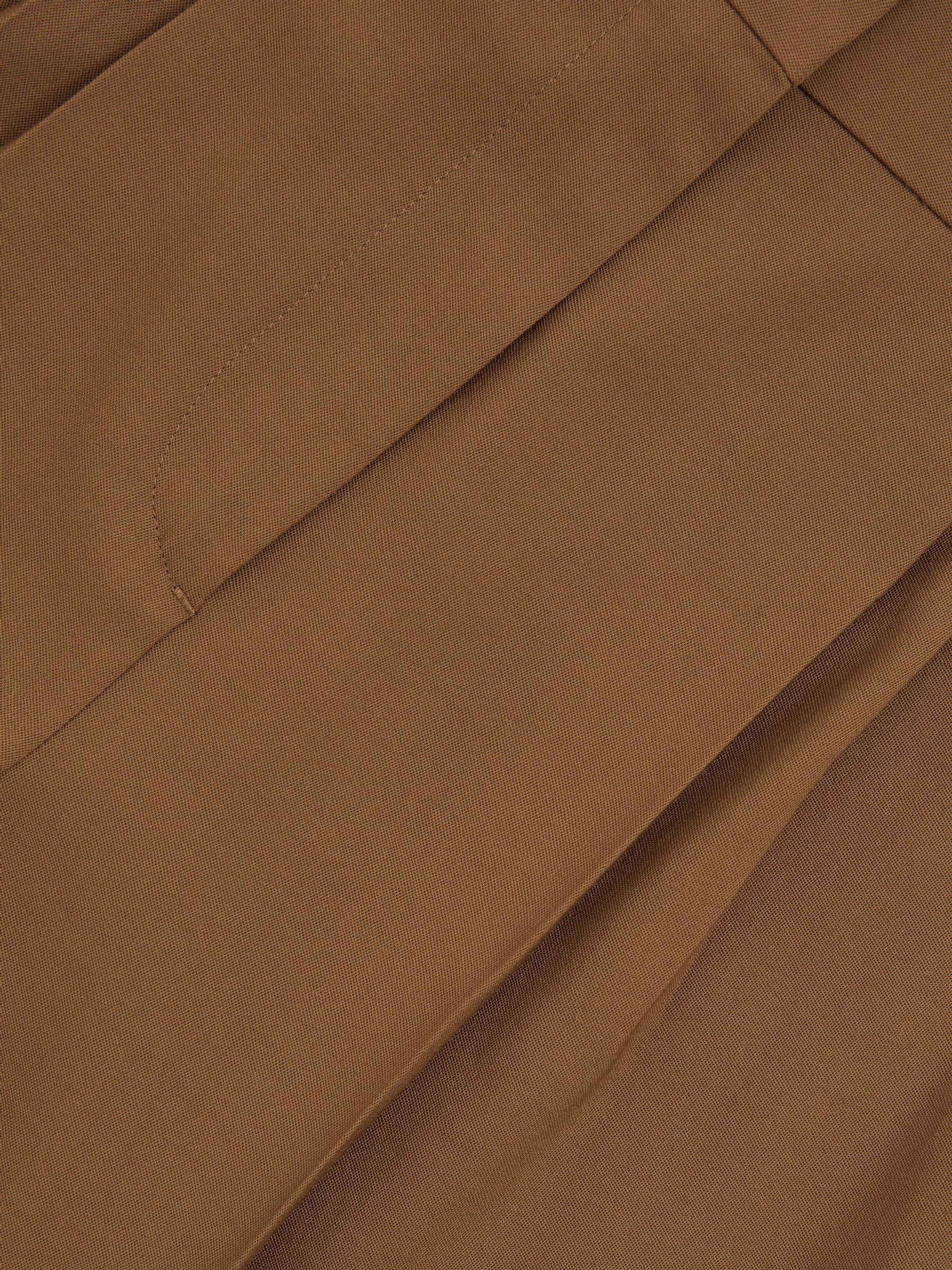 Atelier Virgin-Wool Tapered Trousers in Camel