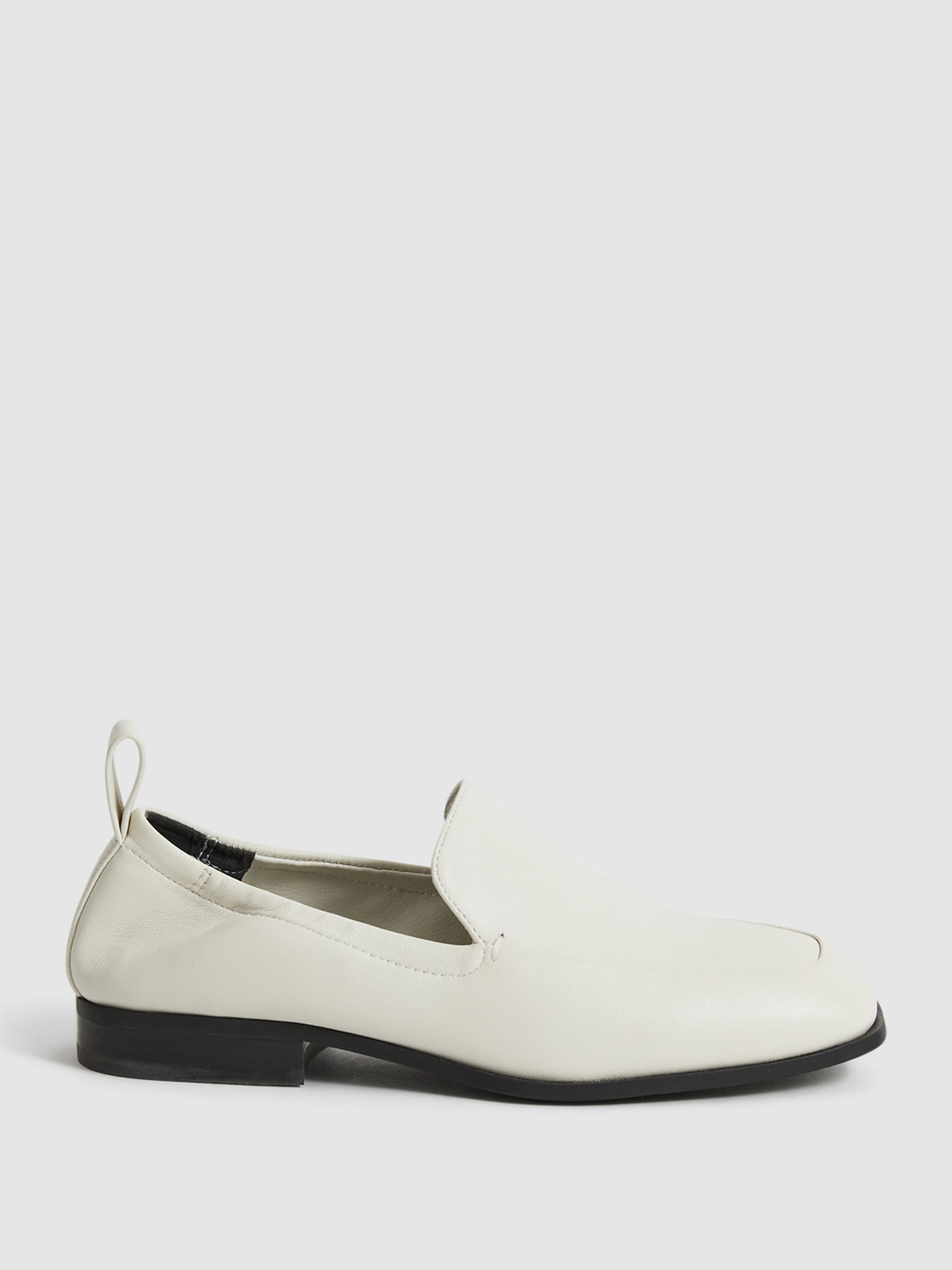 Leather Loafers in Off White