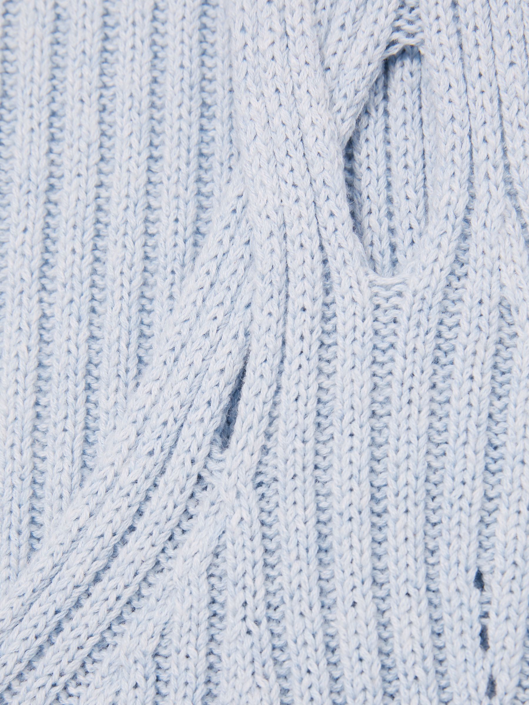 Twist Strap Knit Vest in Blue