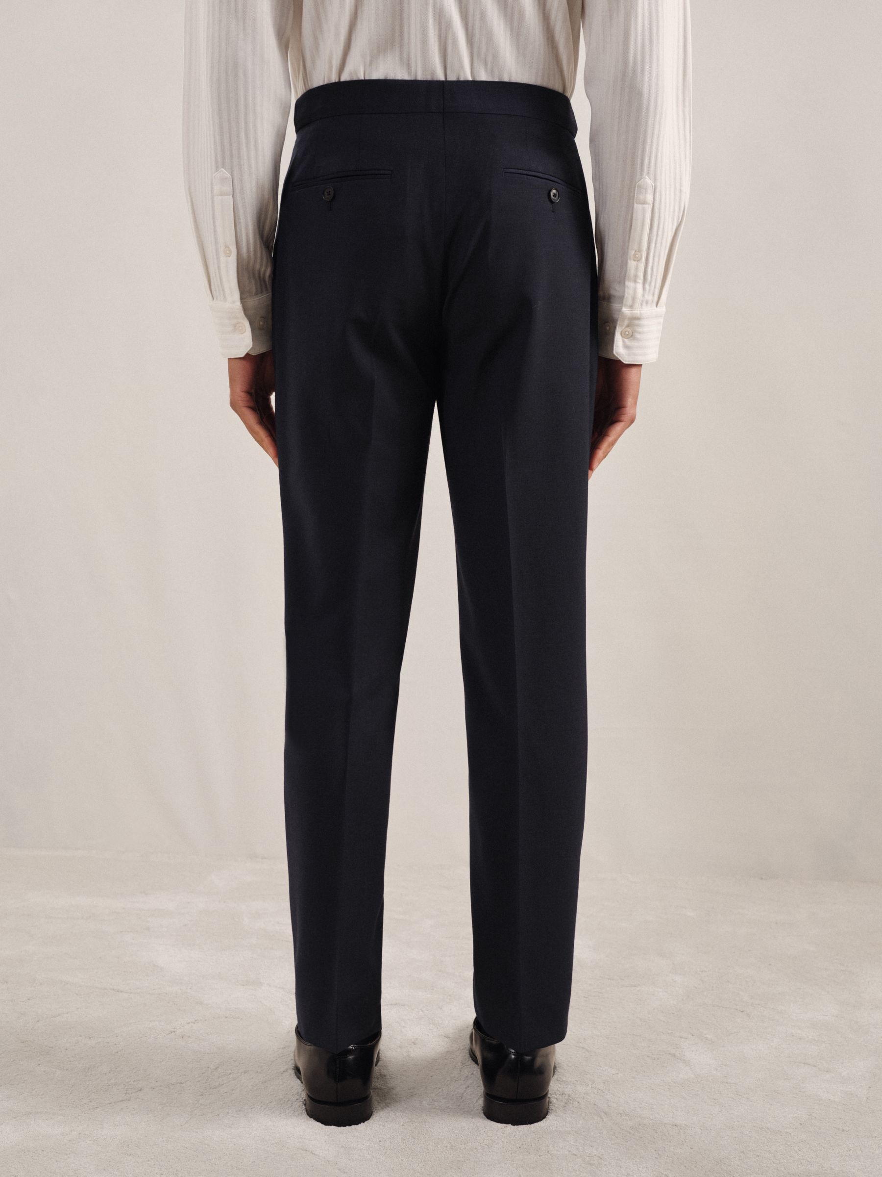 Regular-Fit Wool-Blend Suit Trousers in Blue
