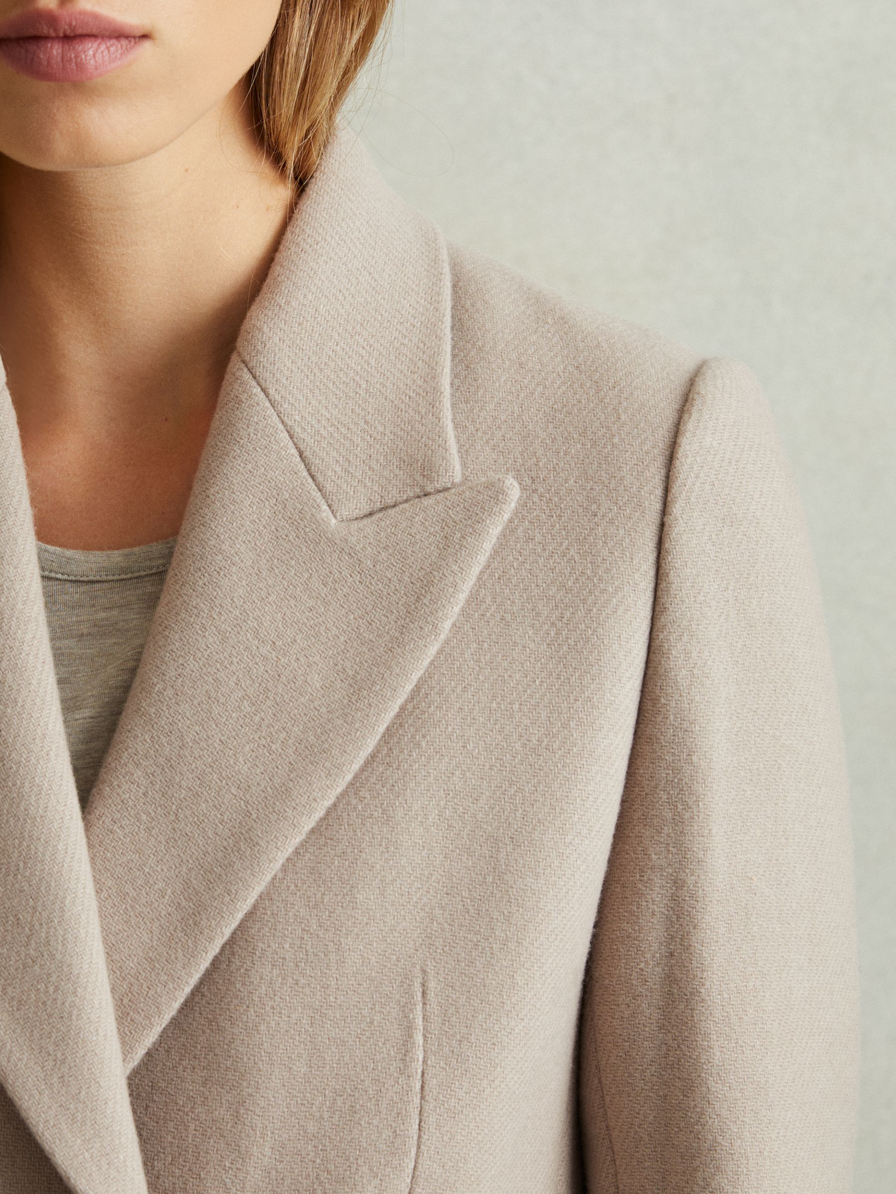Wool-Blend Coat in Stone