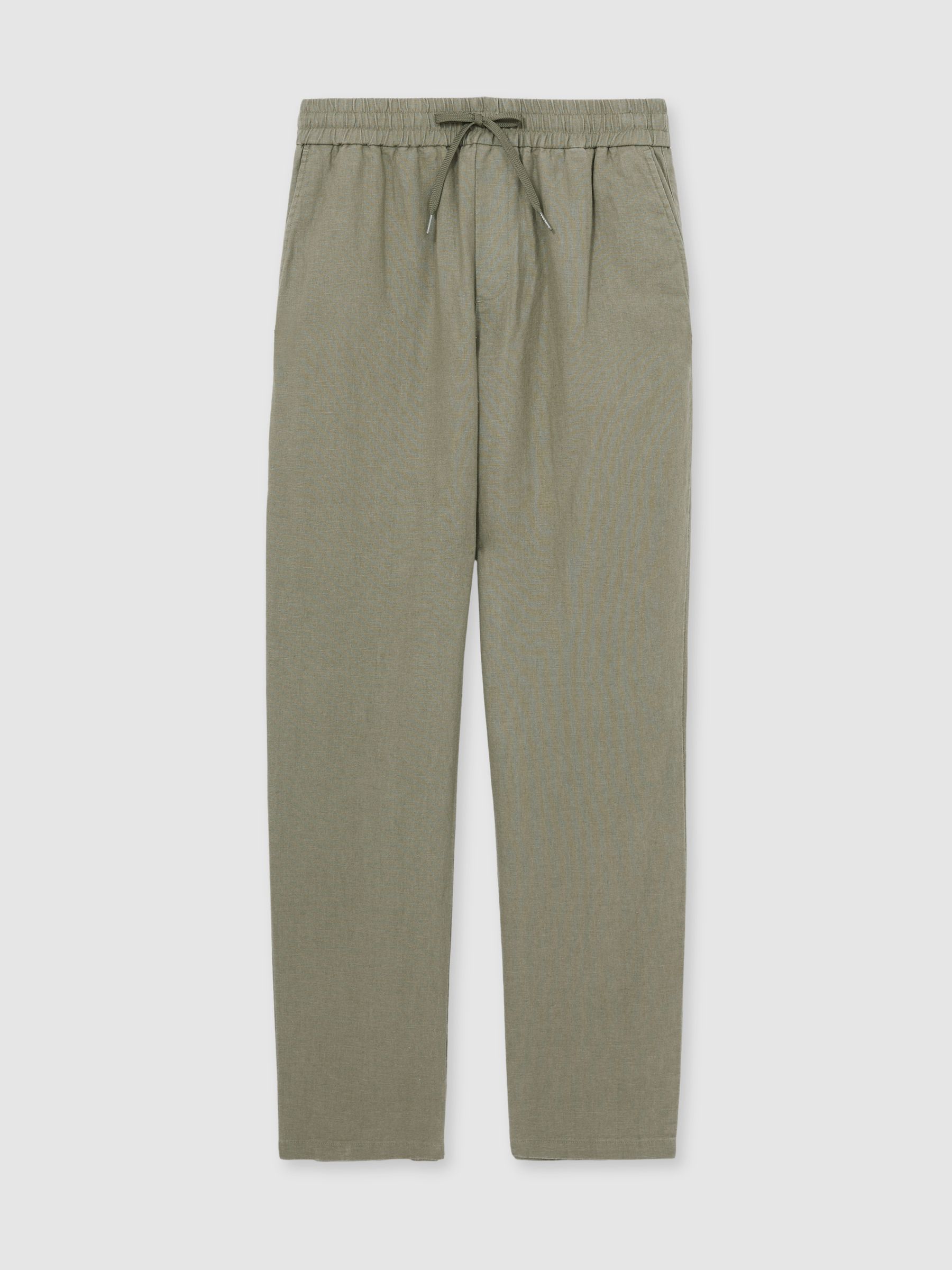 Les Deux Drawstring Trousers in Green/Ivory