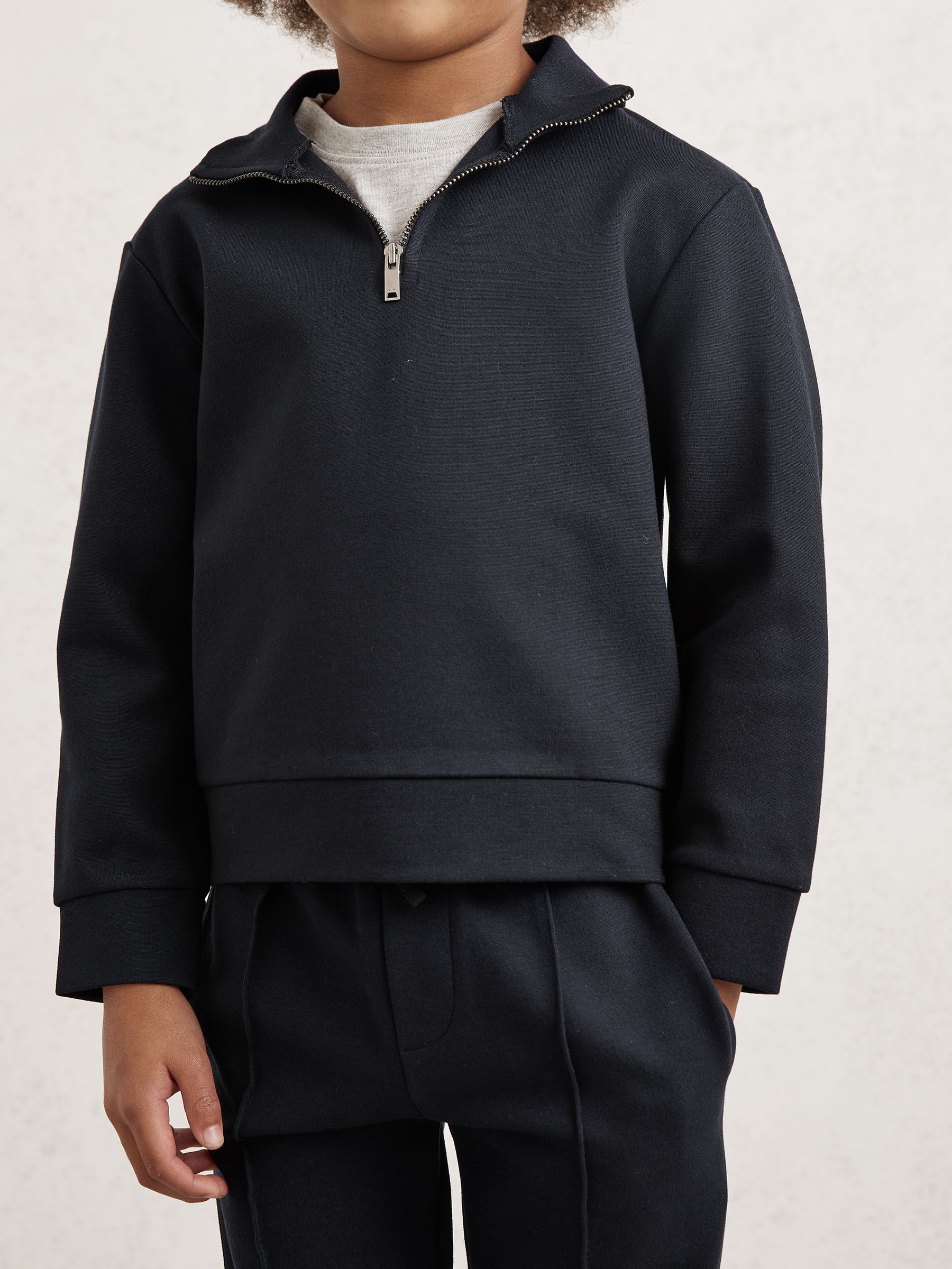 3-9 yrs Interlock Sweatshirt and Trousers Set in Navy Blue