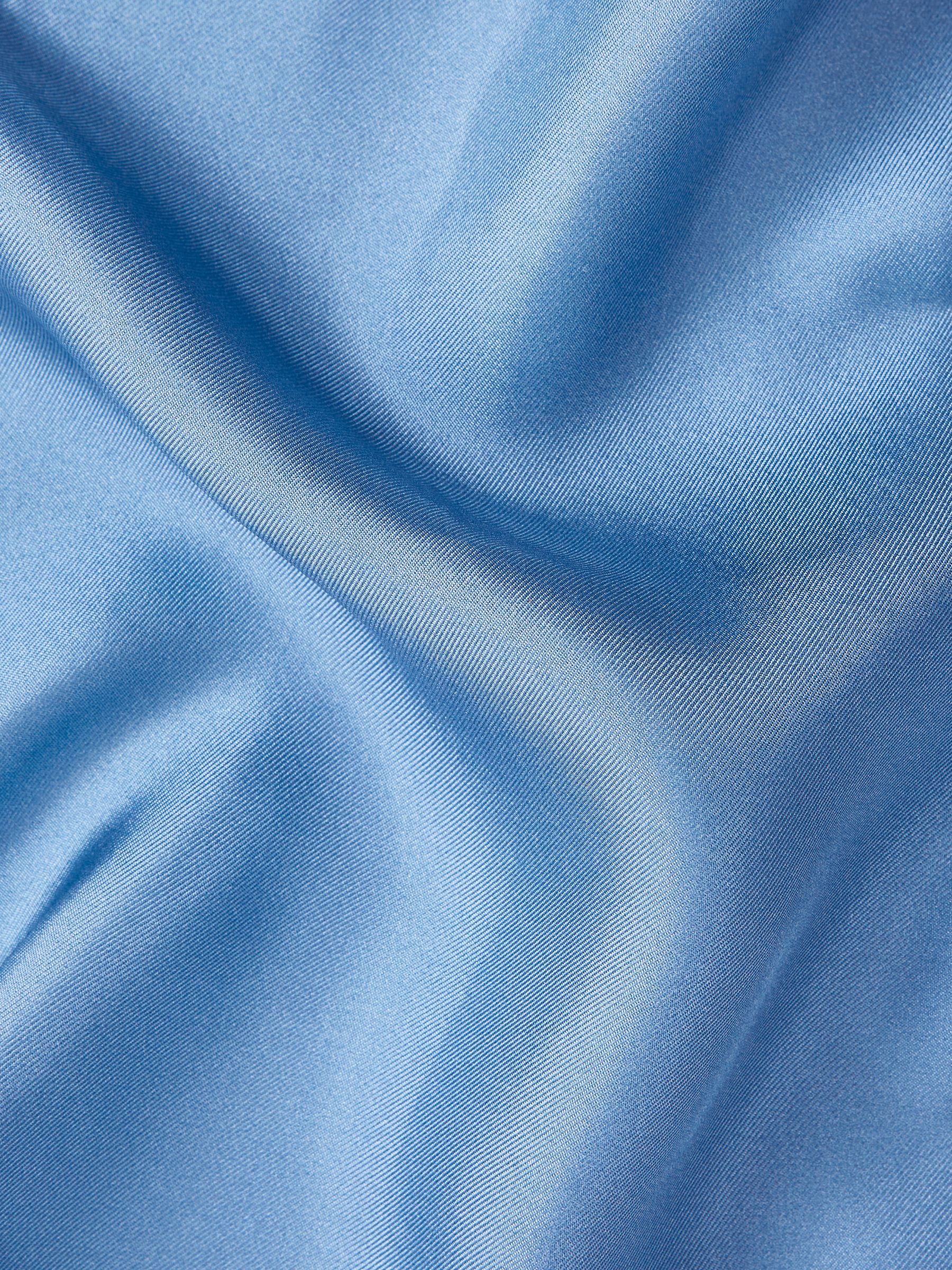 Plain Silk Pocket Square in Airforce Blue