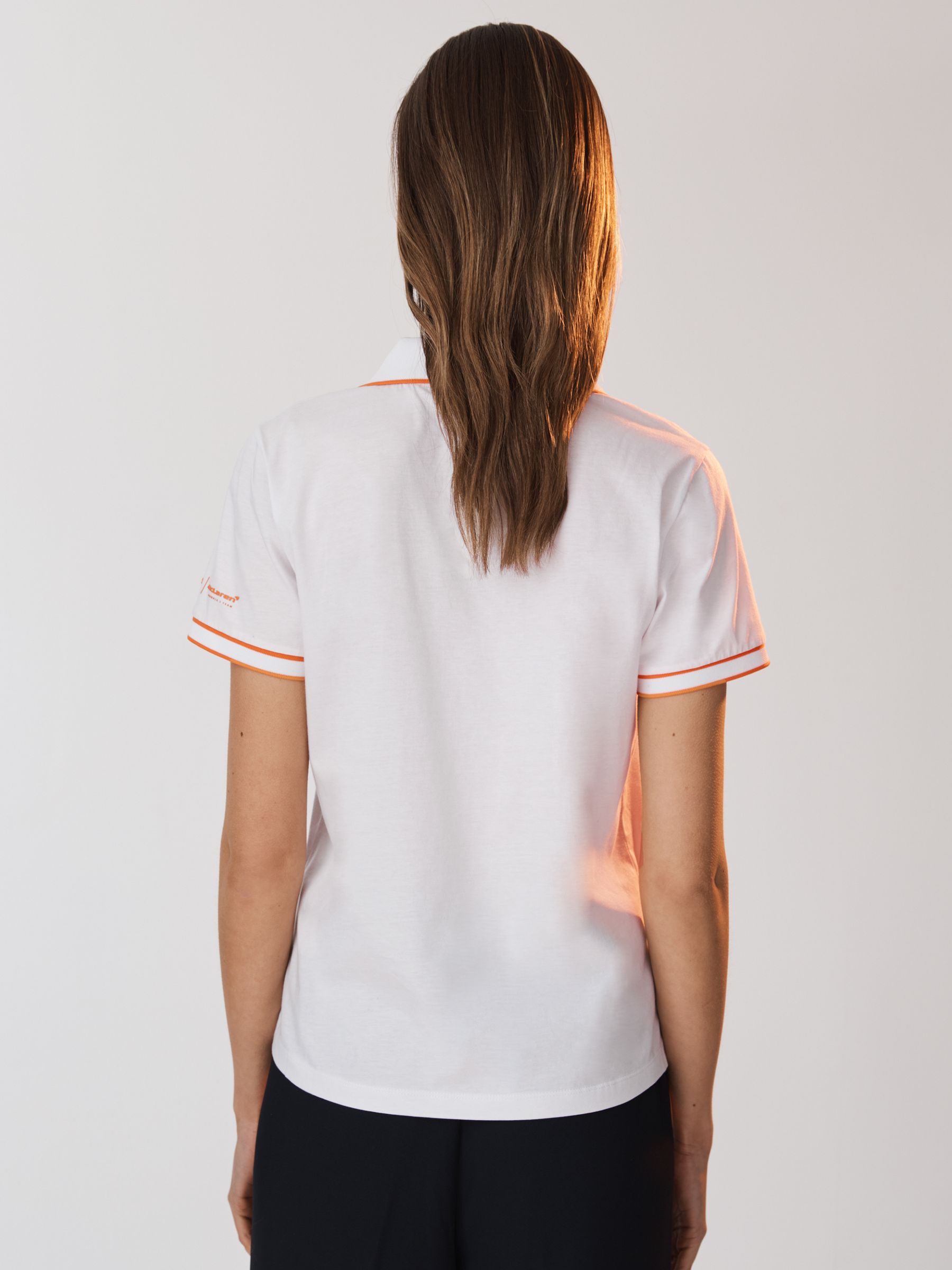 McLaren F1 Mercerised Cotton Polo Shirt in White