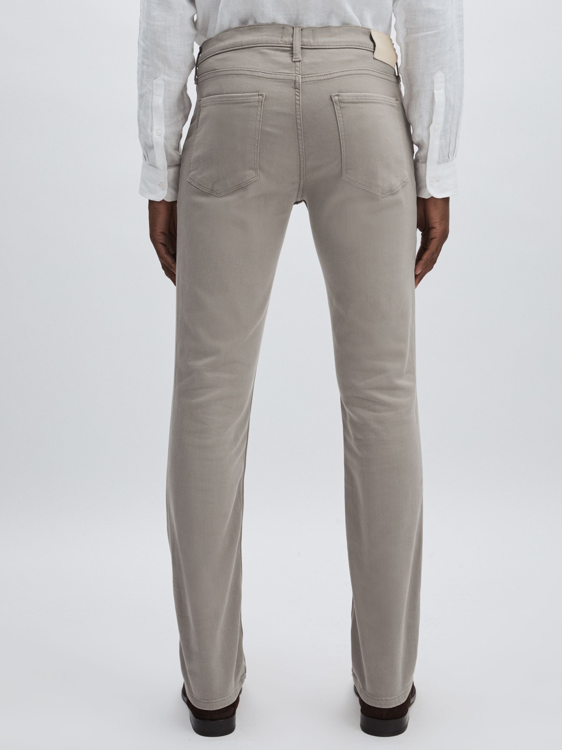 Paige Slim Straight-Leg Jeans in Silver Pearl