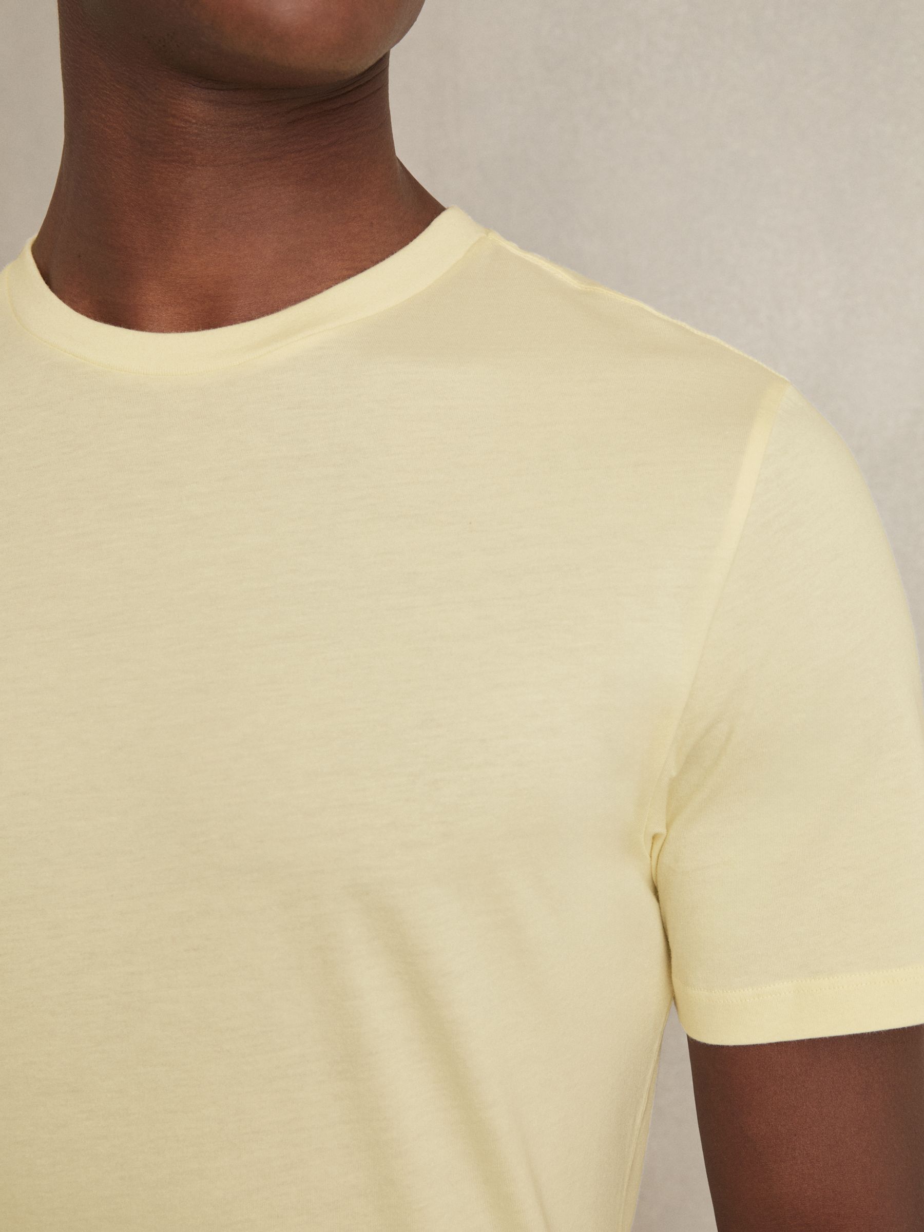 Crew Neck T-Shirt in Lemon Yellow