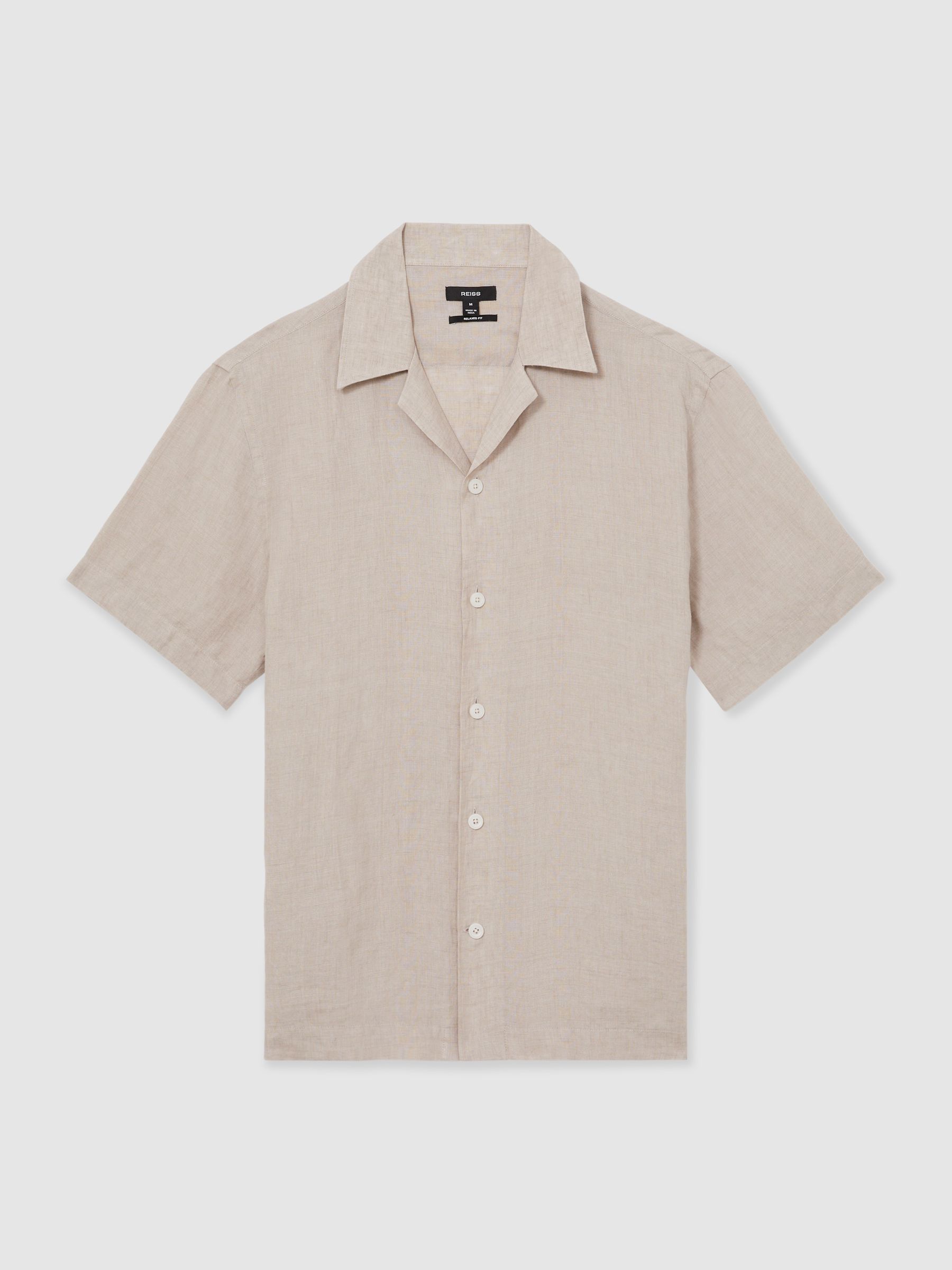 Cuban Collar Shirt in Mink Brown