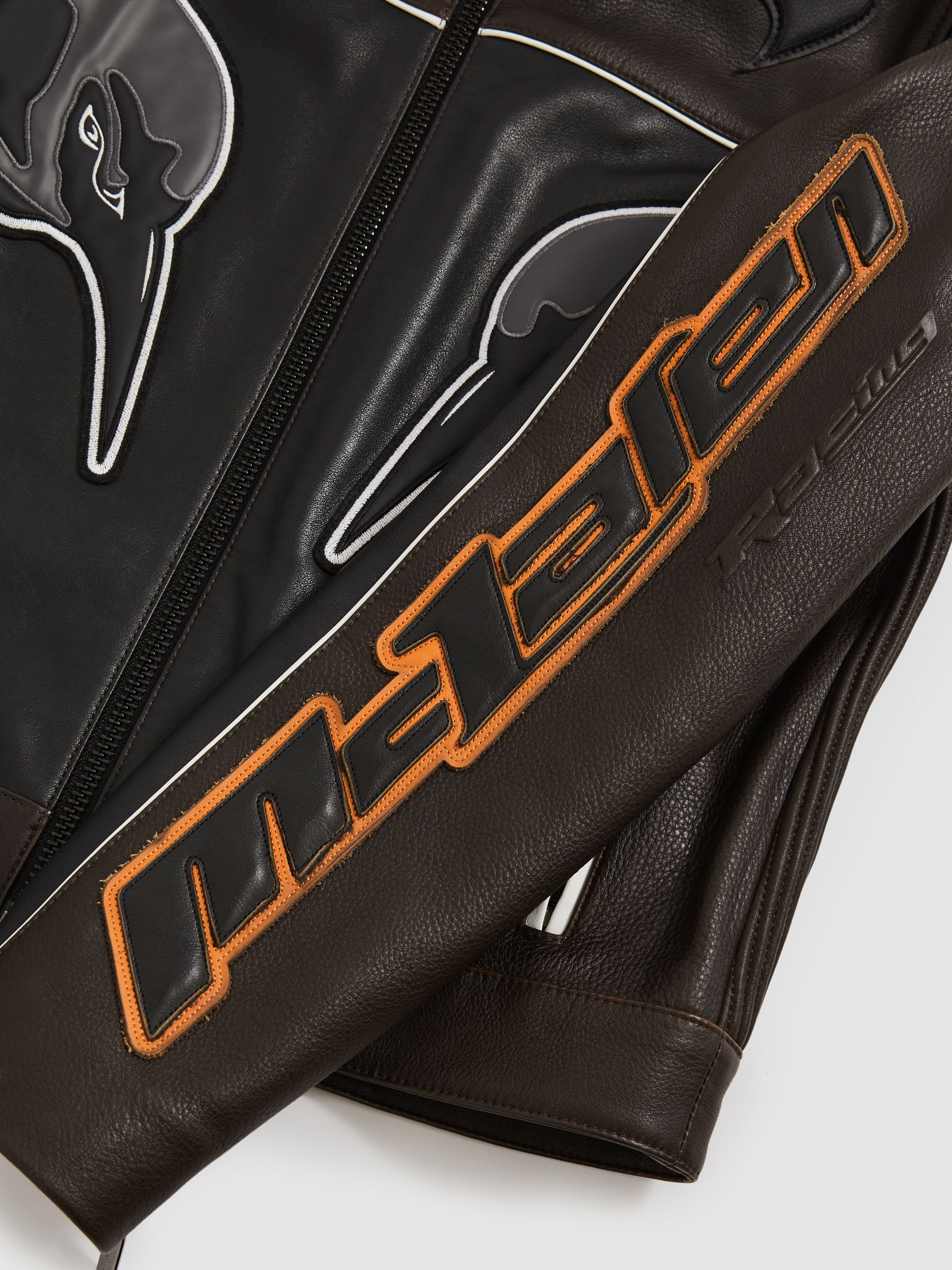 McLaren F1 Team Leather Biker Jacket in Black