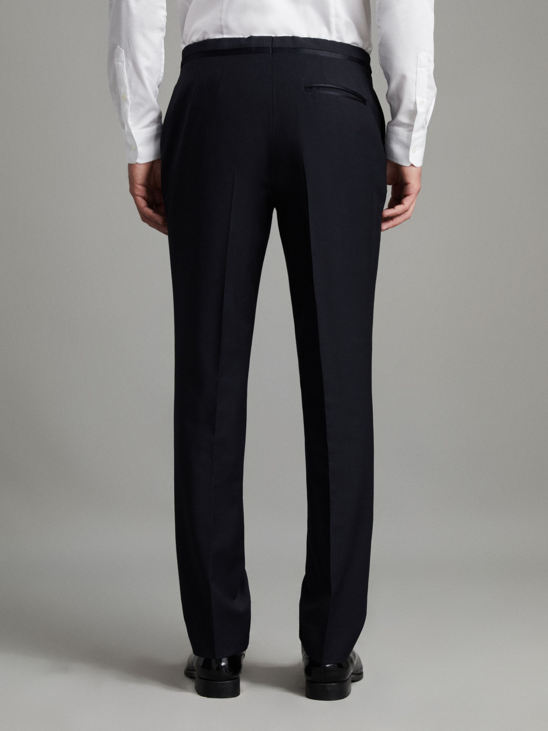 Modern Fit Tuxedo Trousers in Navy