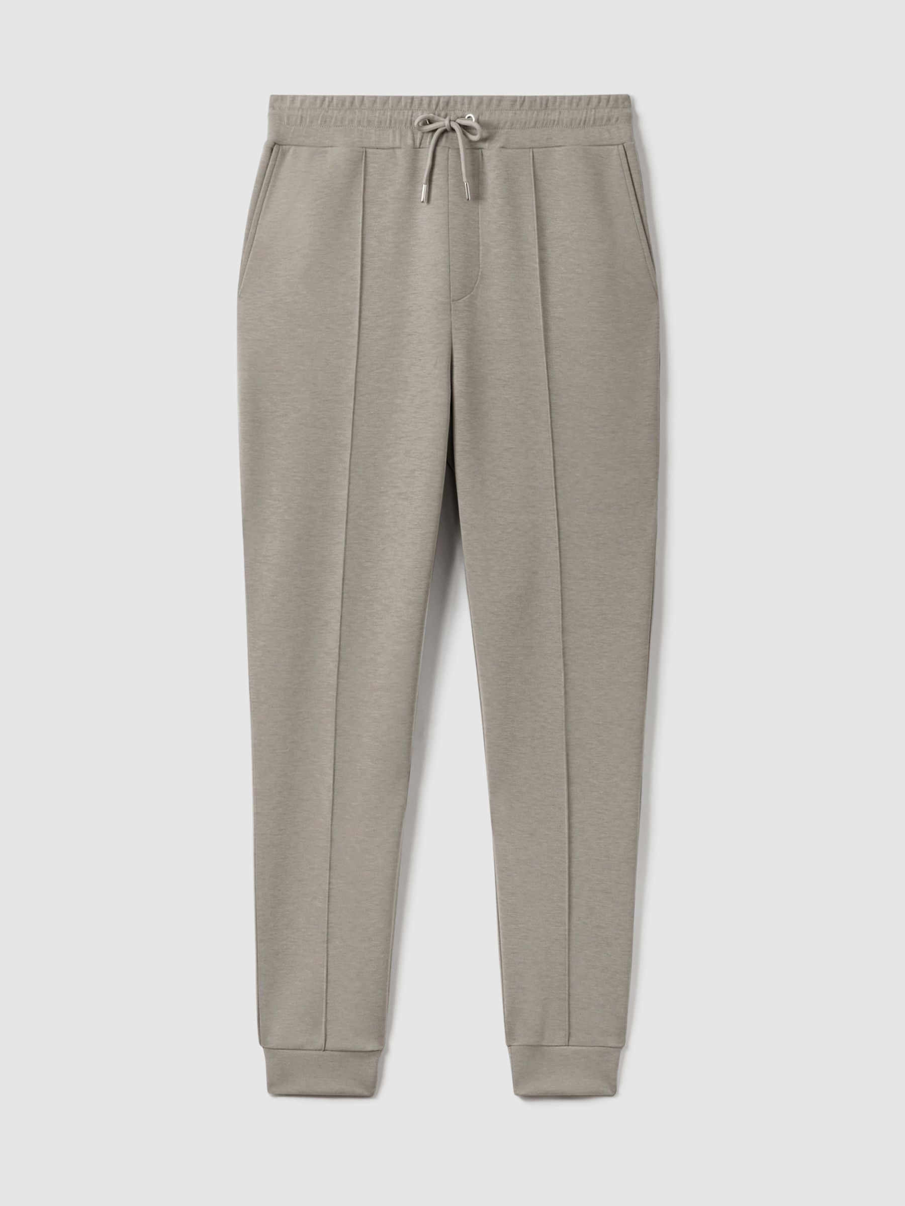 Stretch Jersey Tailored Joggers in Taupe