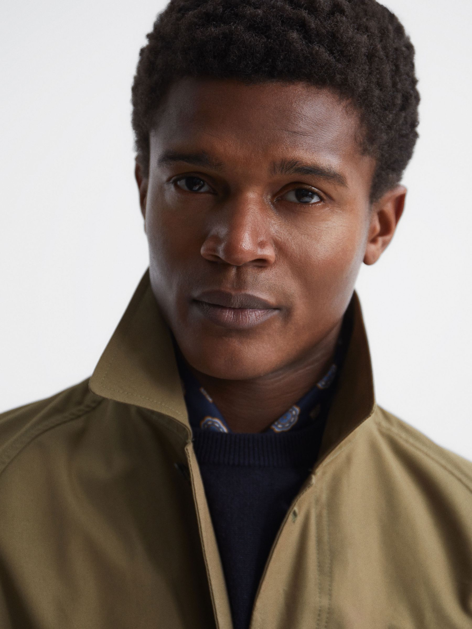 Private White Mid-Length Trench Coat in Sage