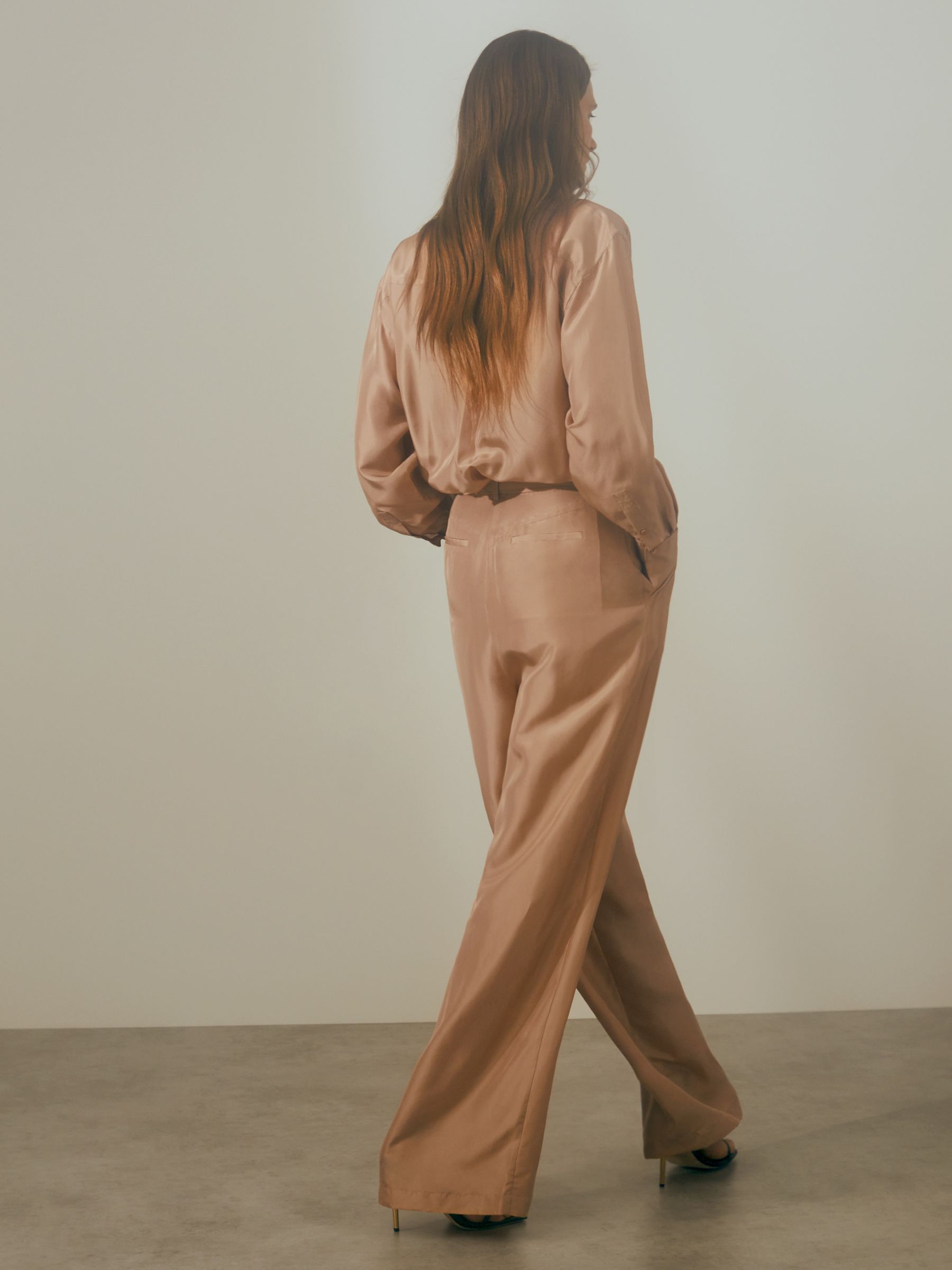Atelier Belted Wide Leg Jumpsuit in Camel