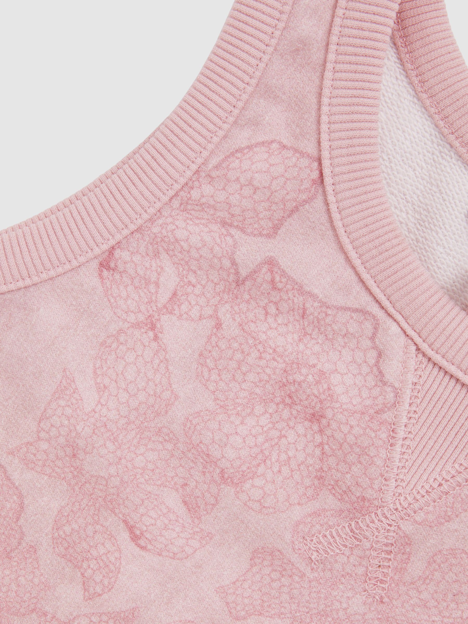 13-14 yrs Cotton Floral Vest and Joggers Set in Pink Print