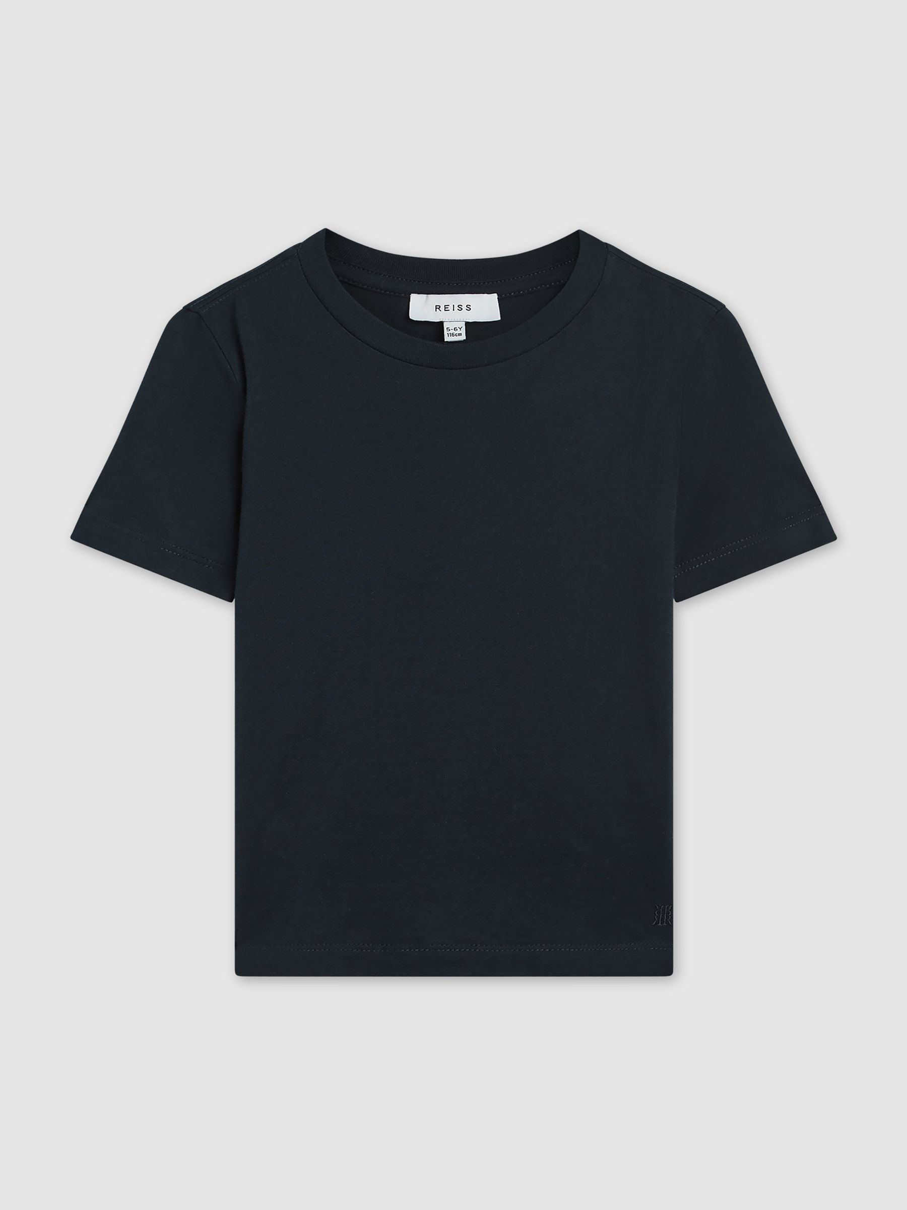 13-14 yrs Cotton Crew Neck T-Shirt in Navy