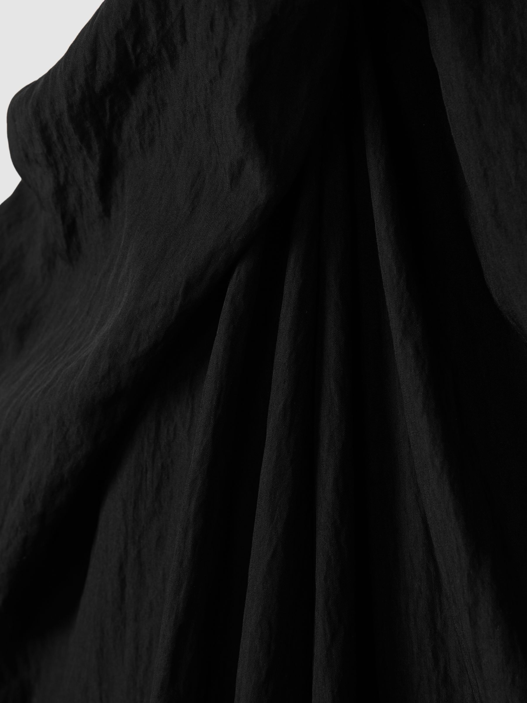 Taffeta Halter Neck Maxi Dress in Black