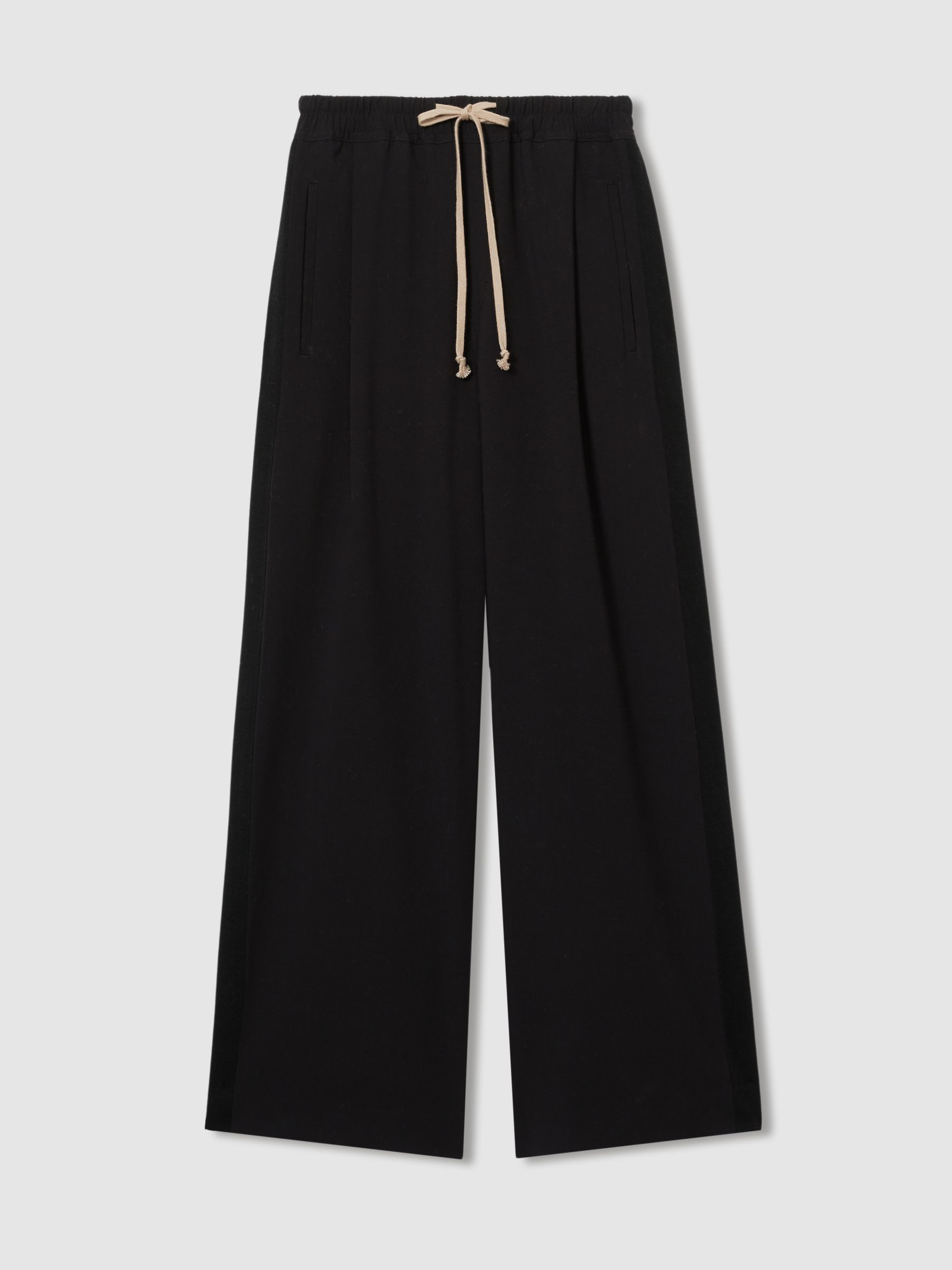 Reiss | Les 100 Ciels Twill Trousers with Wool in Black