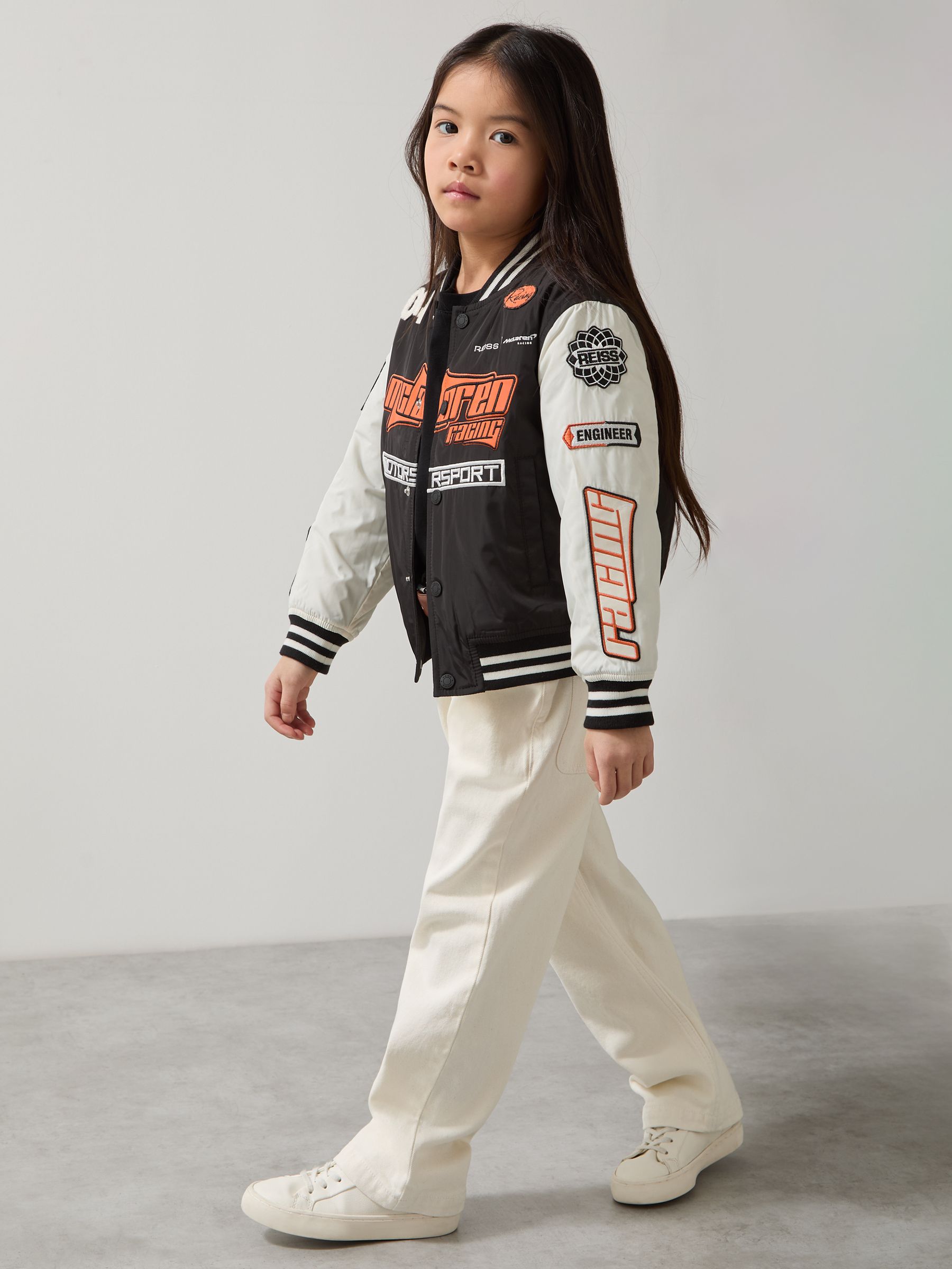 3-9 yrs McLaren F1 Team Bomber Jacket Unisex Fit in Black/Off White