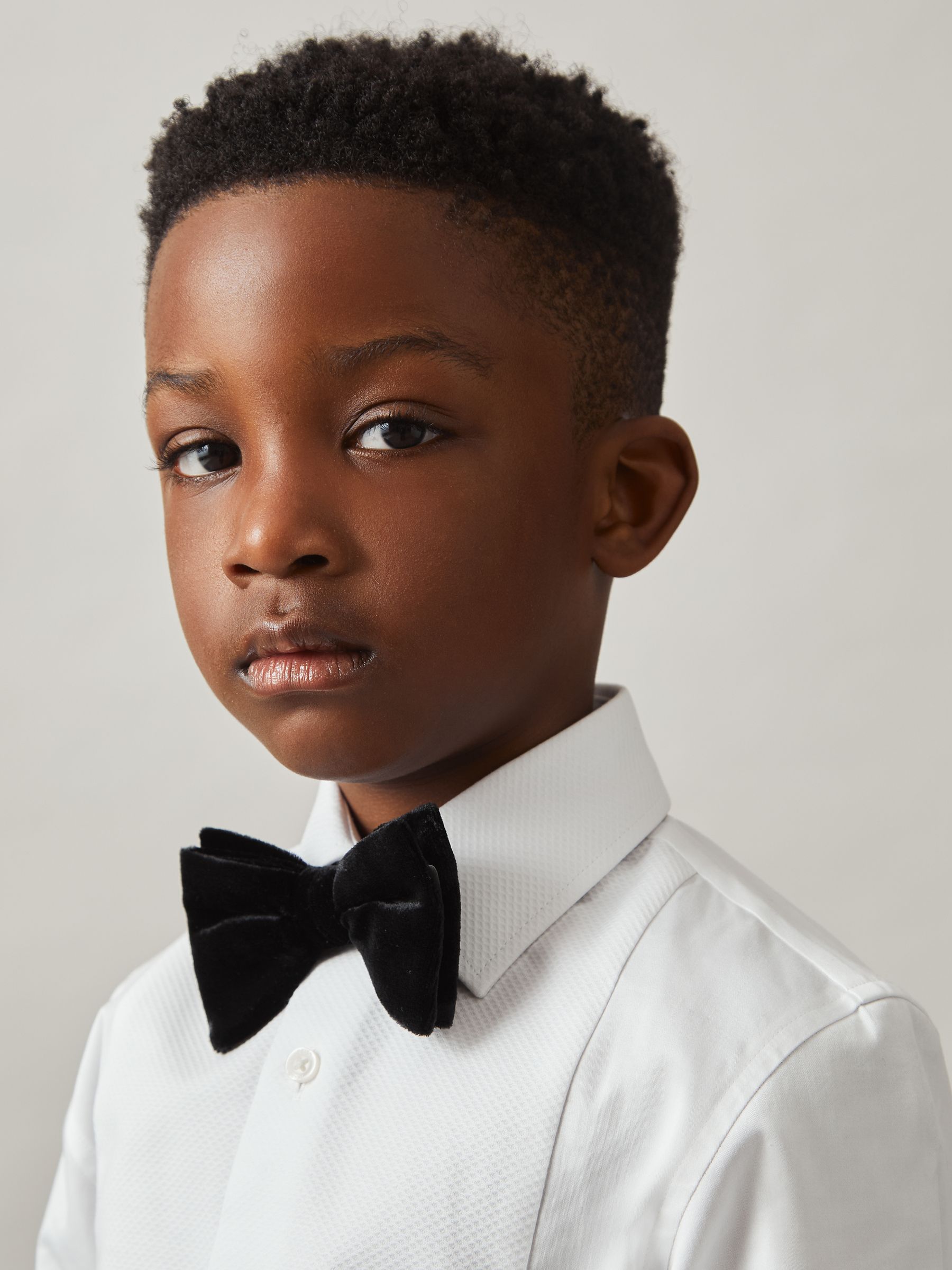 9-13 yrs Cotton Slim-Fit Dinner Shirt in White