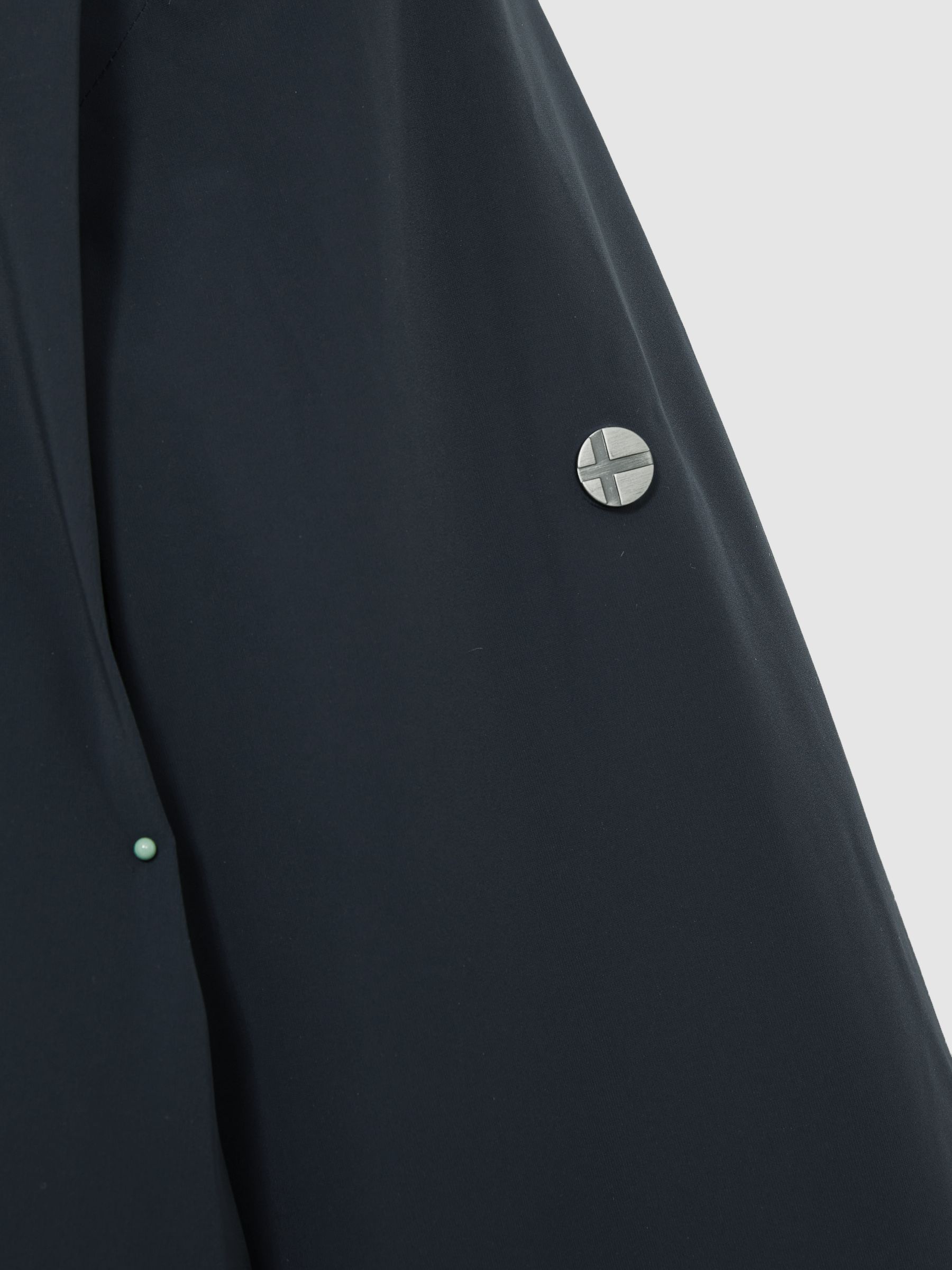 Scandinavian Edition Padded Wool Parka in Dark Blue