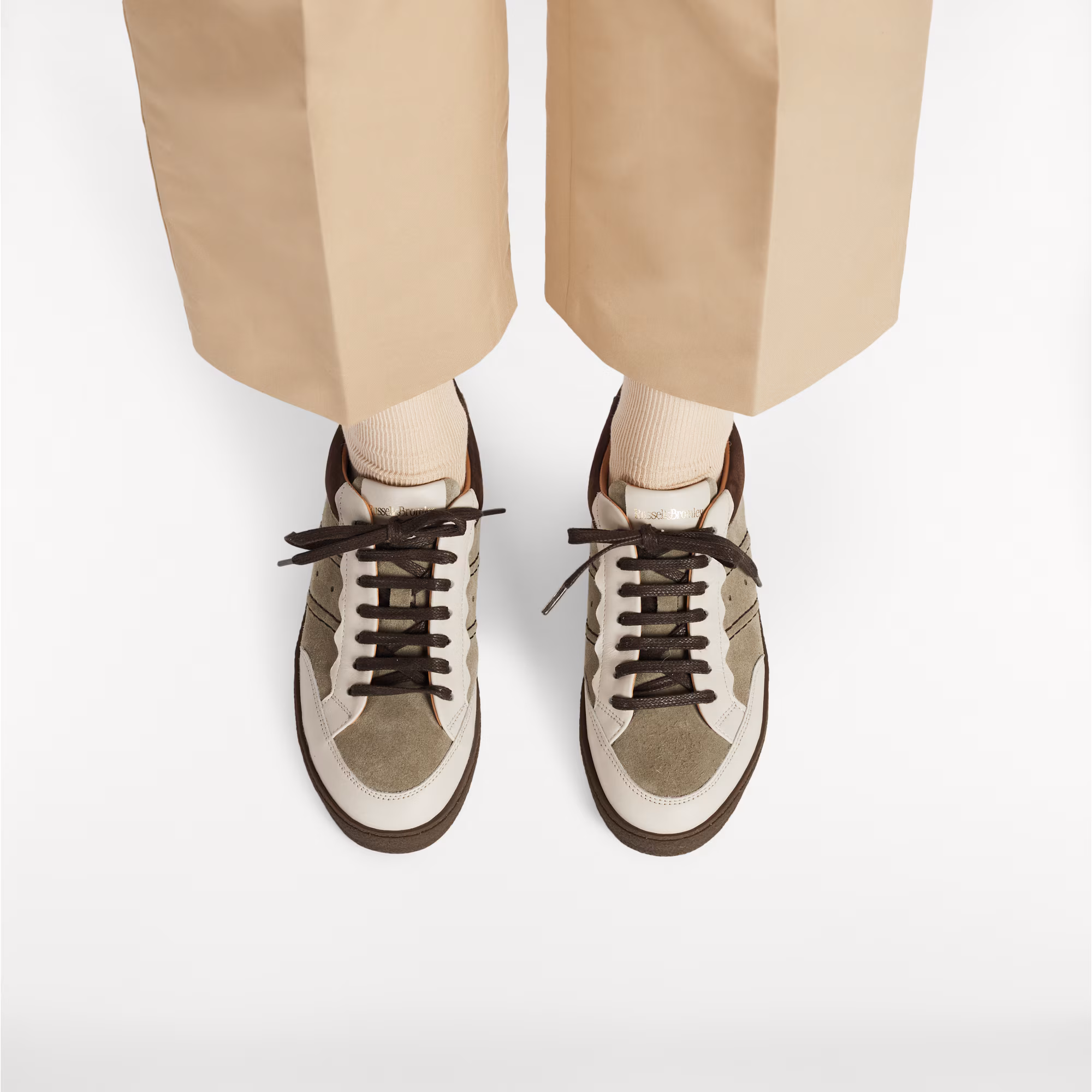 Roller<br>Scalloped Lace Up Trainer