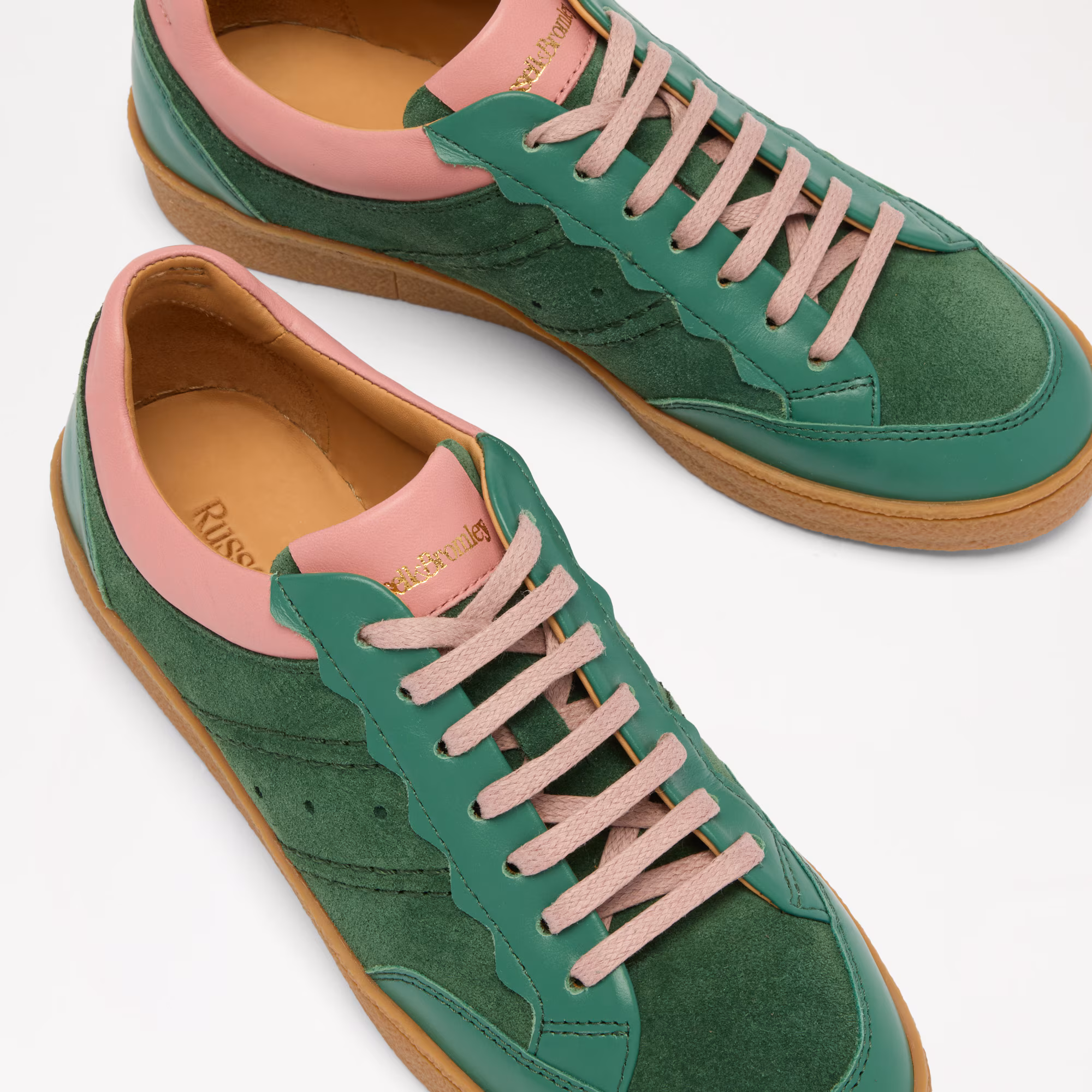 Roller<br>Scalloped Lace Up Trainer