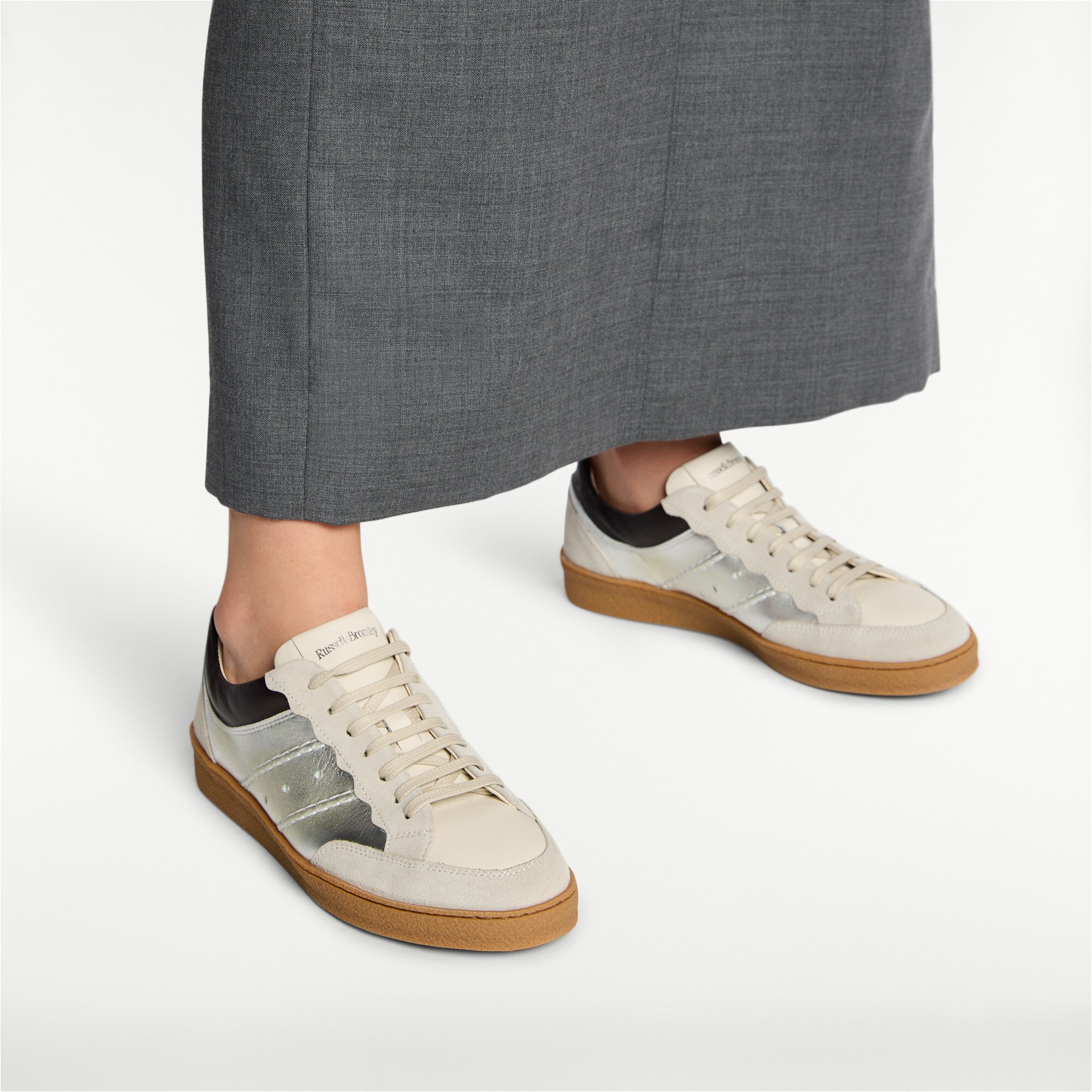 Roller<br>Scalloped Lace Up Trainer