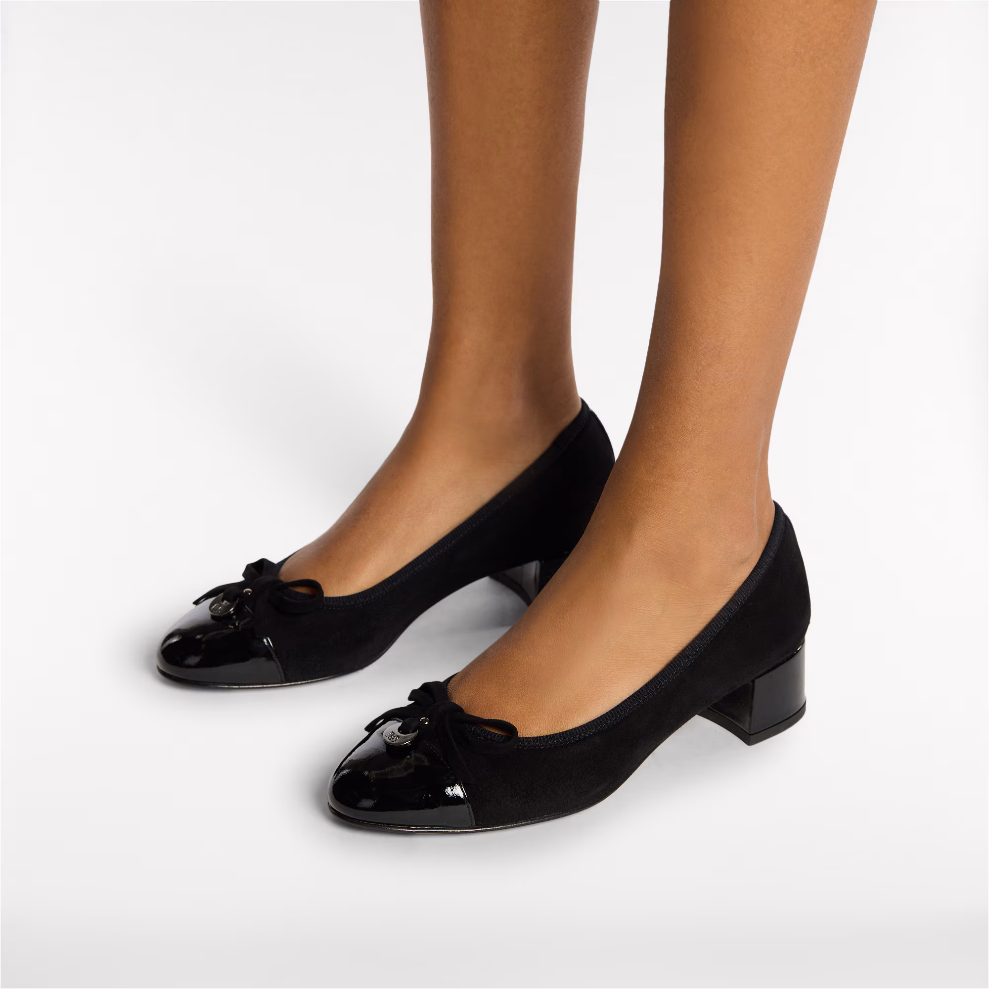Charming Mid<br>Block Heel Ballet Pump