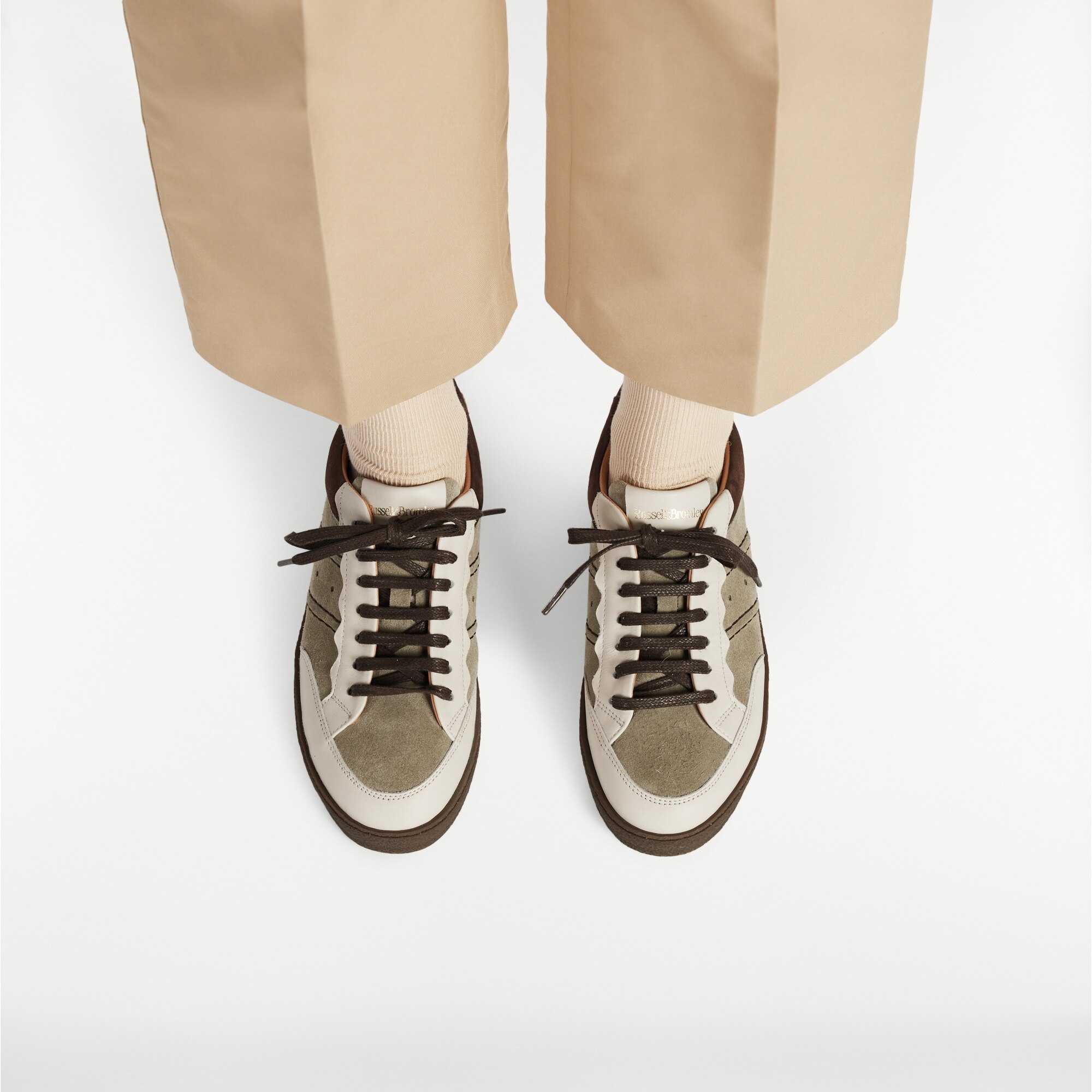 Roller<br>Scalloped Lace Up Trainer