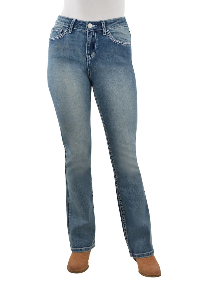 PURE WESTERN Womens Jemma Hi-Waist Bootcut Jeans - 32