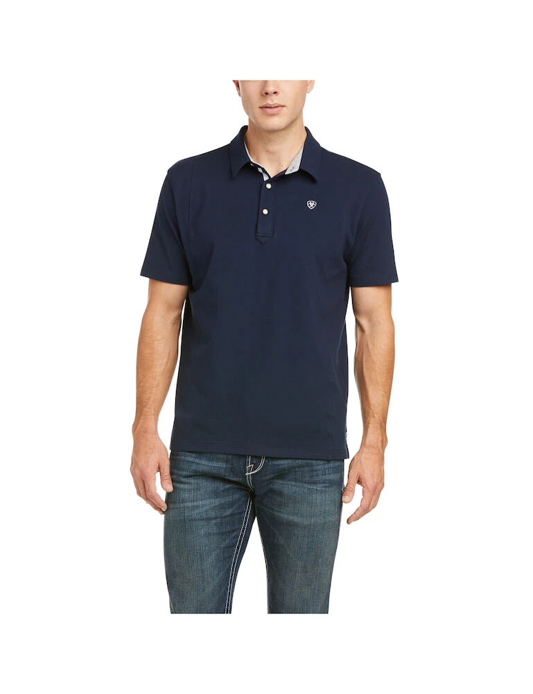 ARIAT Mens Medal Short Sleeve Polo