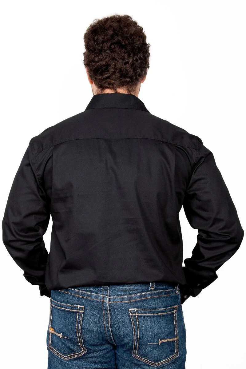 JUST COUNTRY Mens Cameron 1/2 Button Long Sleeve Workshirt