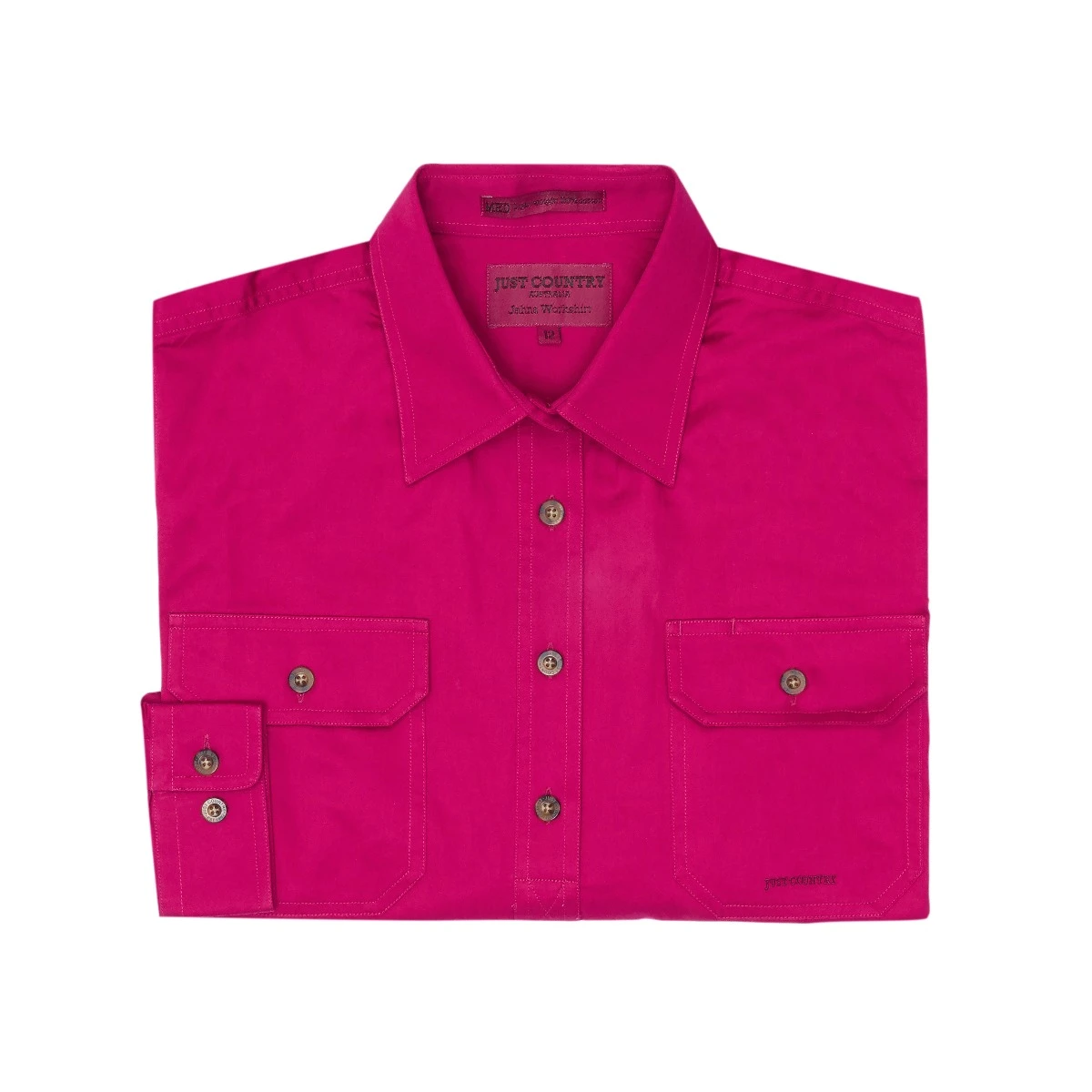 JUST COUNTRY Womens Jahna 1/2 Button Long Sleeve Workshirt