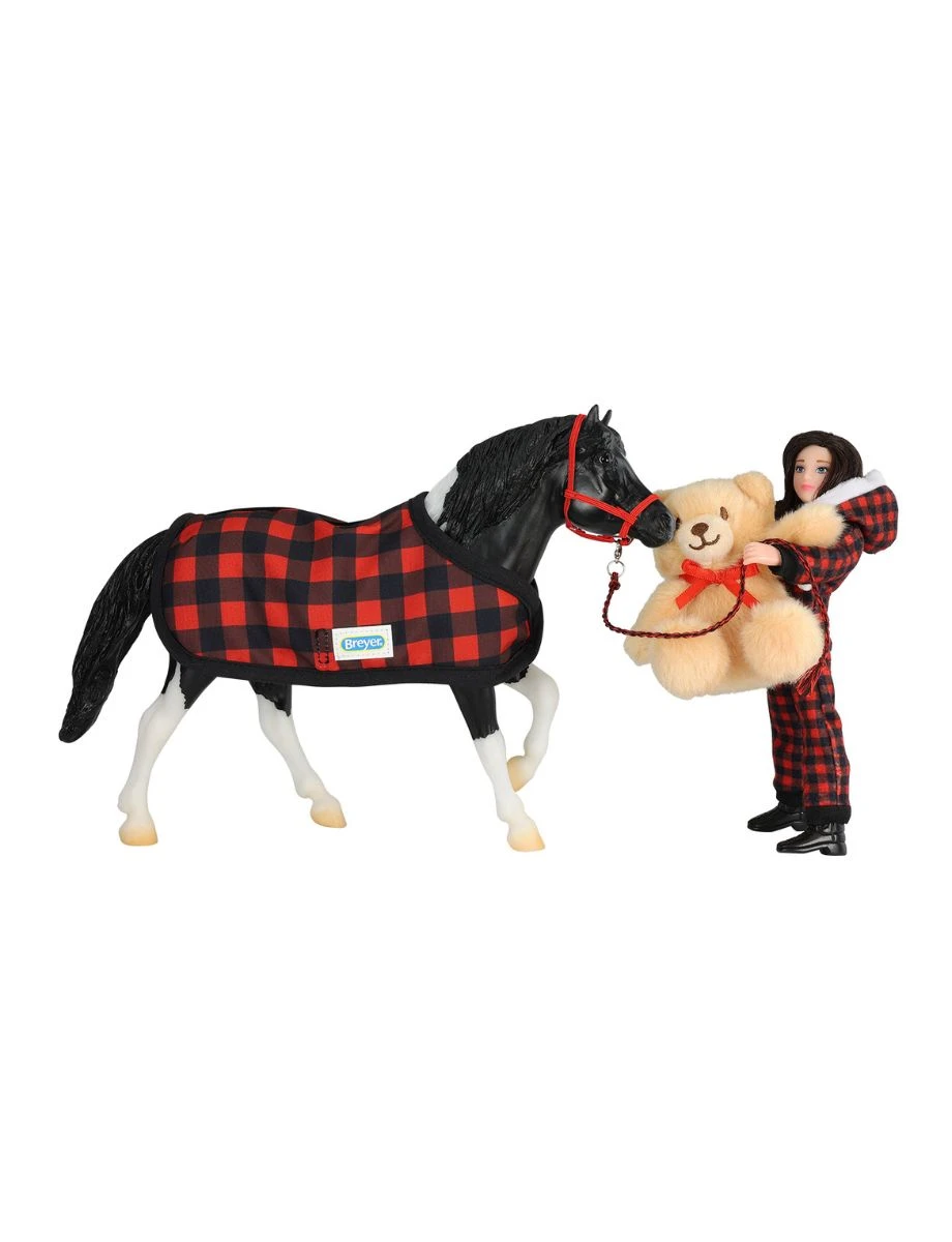 BREYER Traditional Holiday Pajama Party Horse And Rider Set