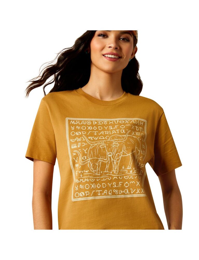 ARIAT Womens Longhorn Brand Tee